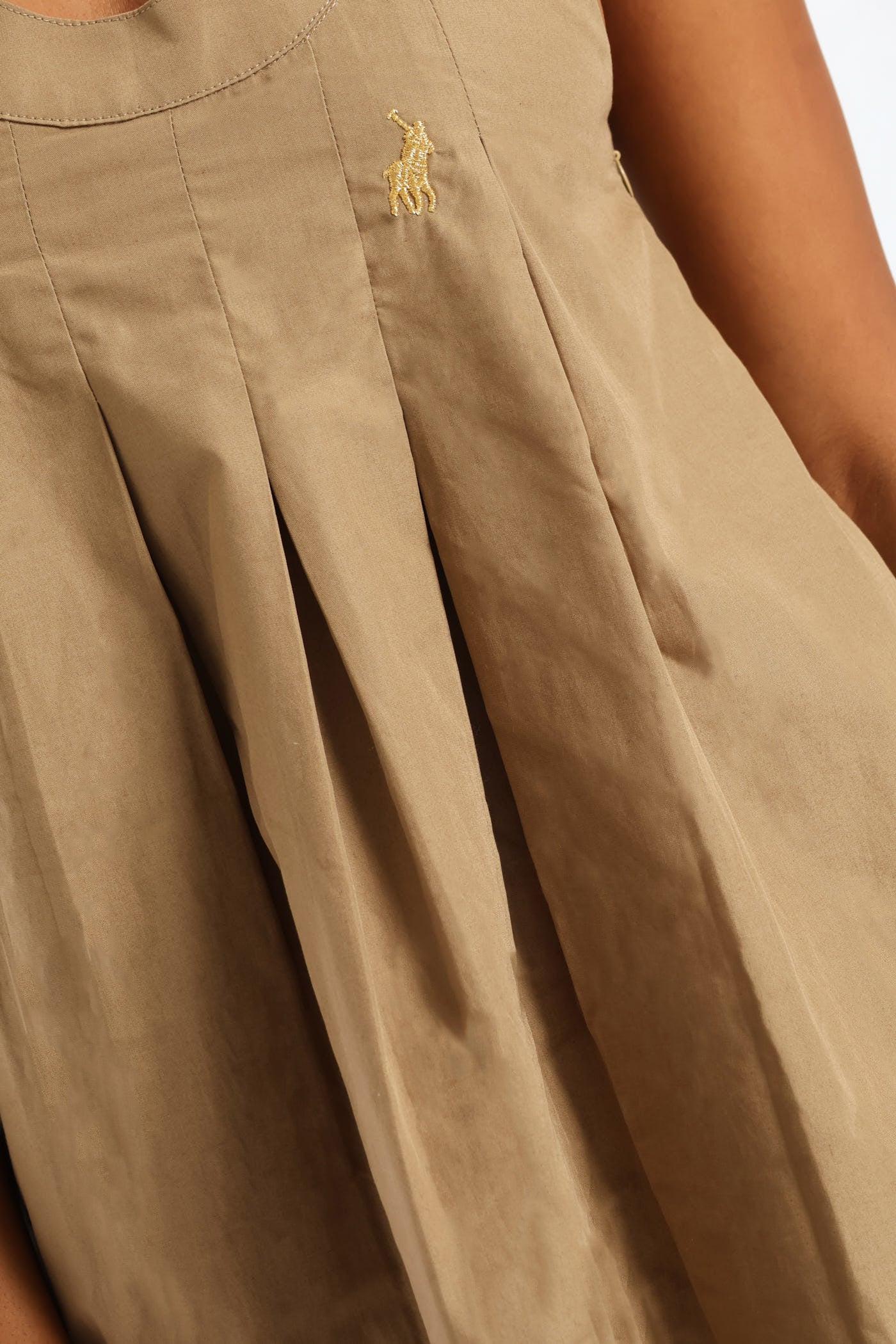 Girls Mila Pinafore Dress - Taupe - Image 4
