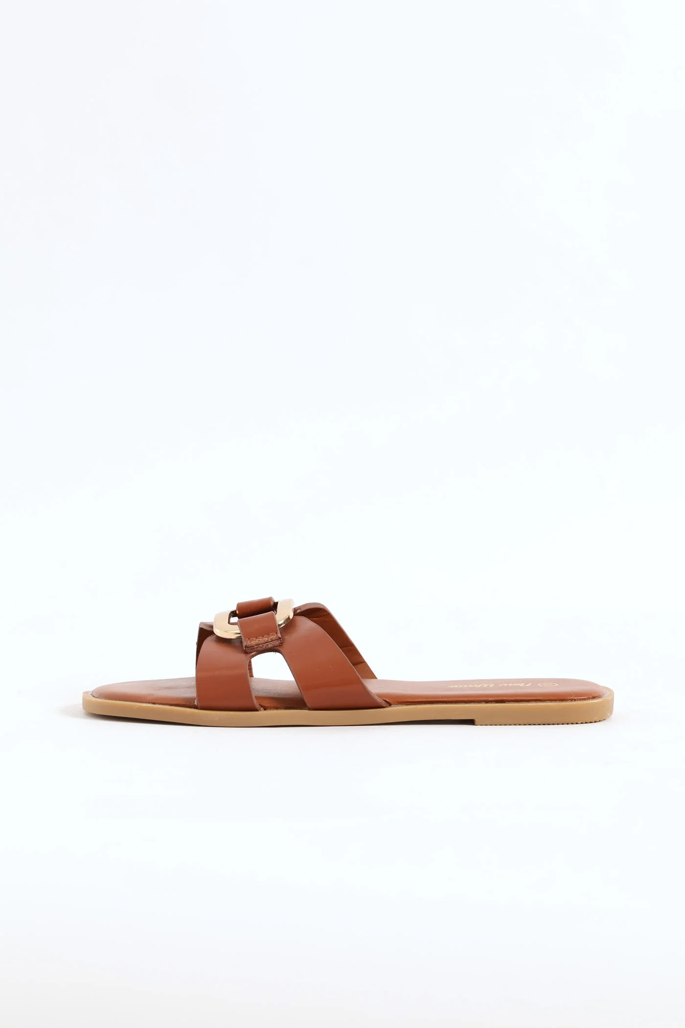 Girls Mini Flat Sandal - Tan - Image 4