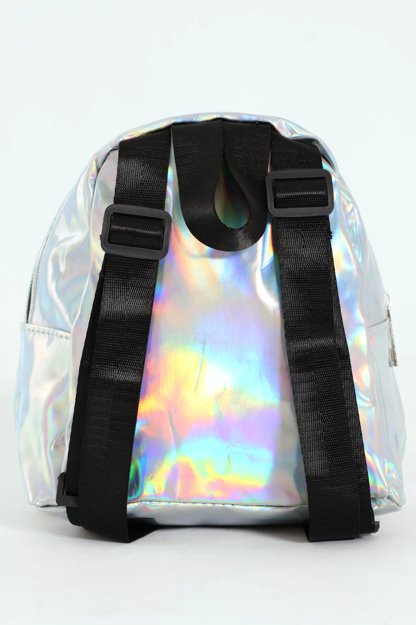 Girls Mini Metallic Backpack - Silver - Image 4