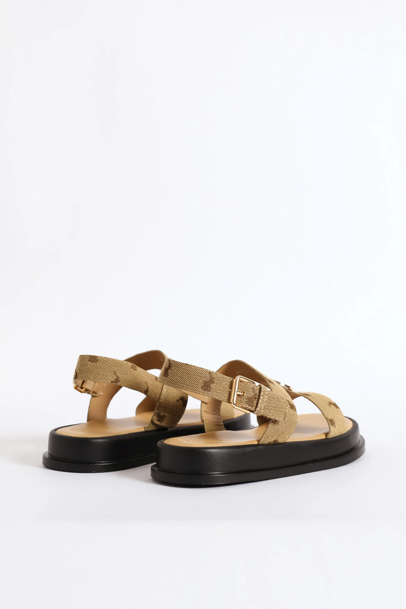 Girls Monogram Trim Sandal - Stone - Image 5