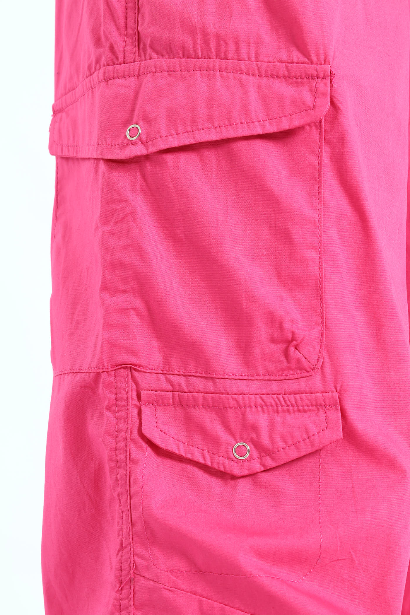 Girls Multi Pocket Parachute Pants - Cerise - Image 5