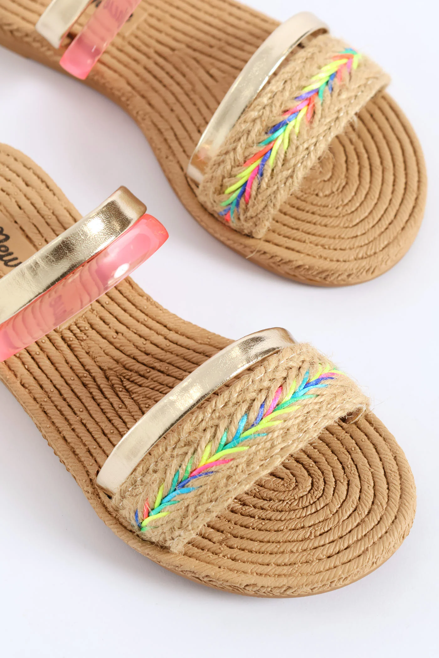 Girls Multi Weave Eva Sandal - Natural - Image 2