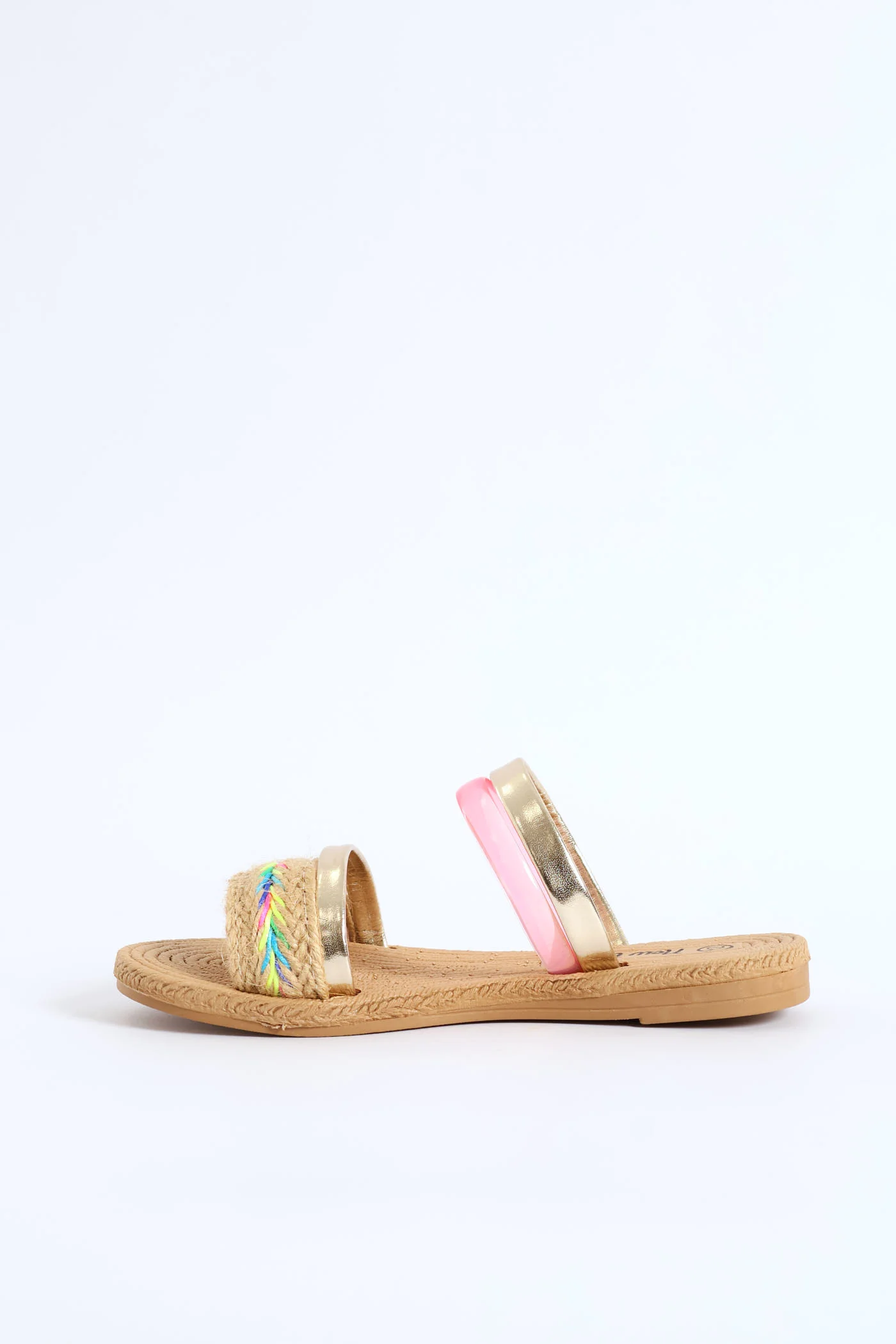 Girls Multi Weave Eva Sandal - Natural - Image 4