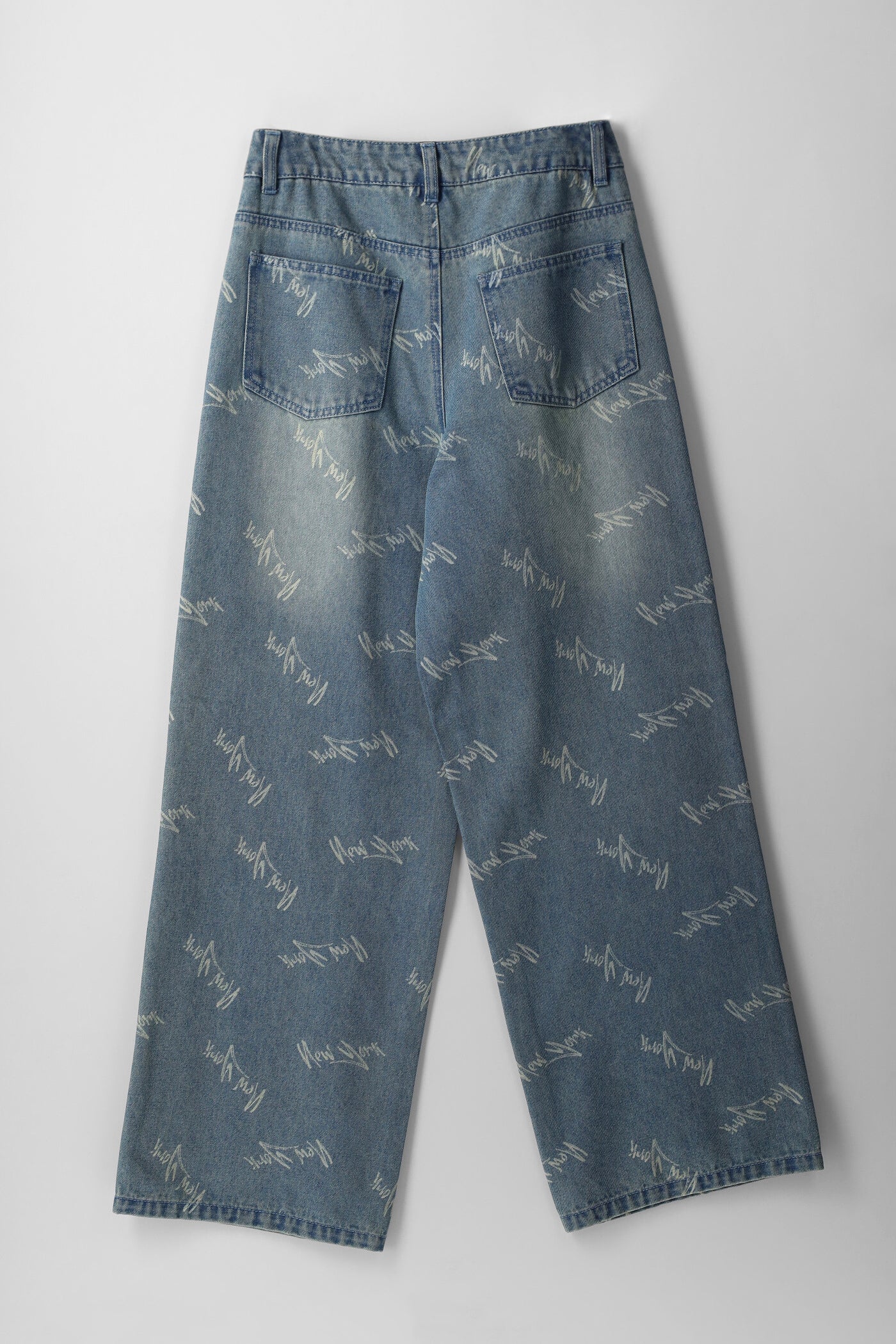 Girls New York Grafitti Wide Leg Denim - Tea Stain - Image 2