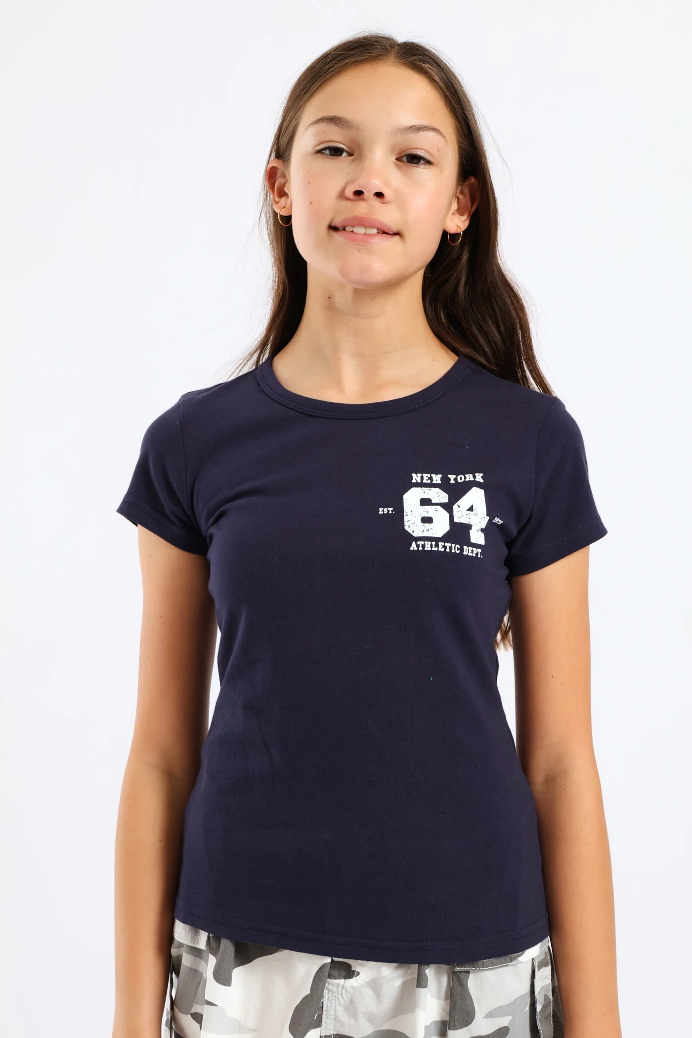 Girls Ny 64 Regular Fitted Tee - Navy - Image 2