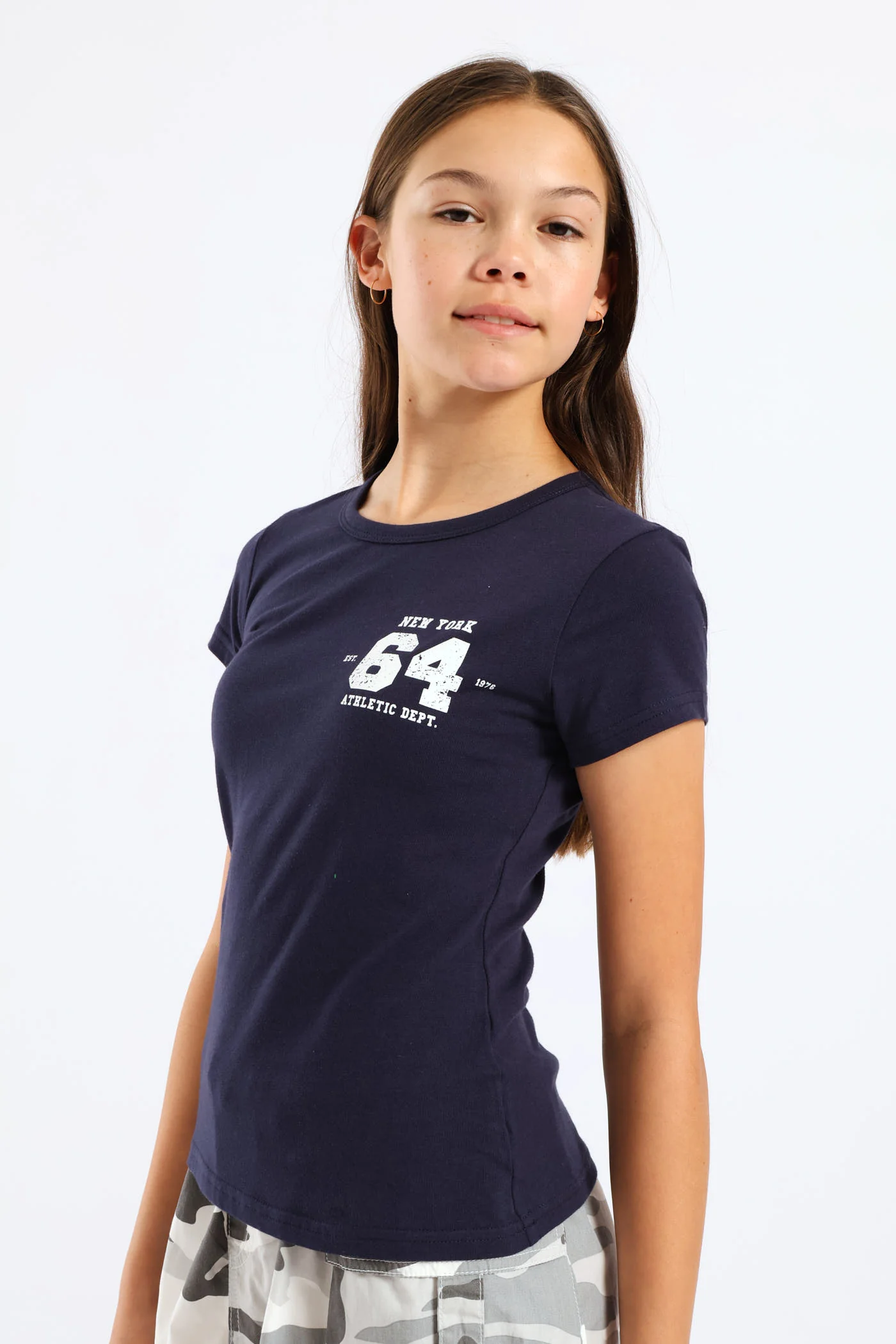 Girls Ny 64 Regular Fitted Tee - Navy - Image 3