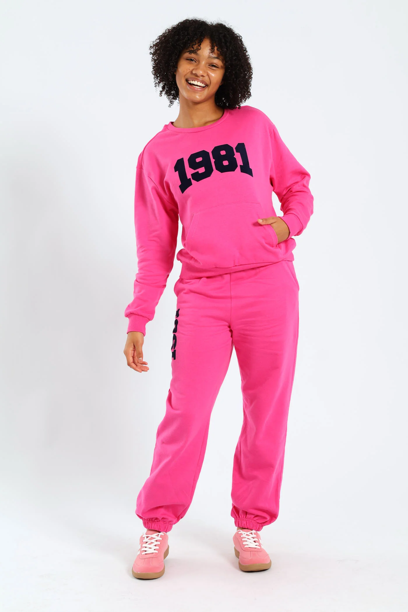 Girls Oversized Fleece Top - Cerise - Image 5