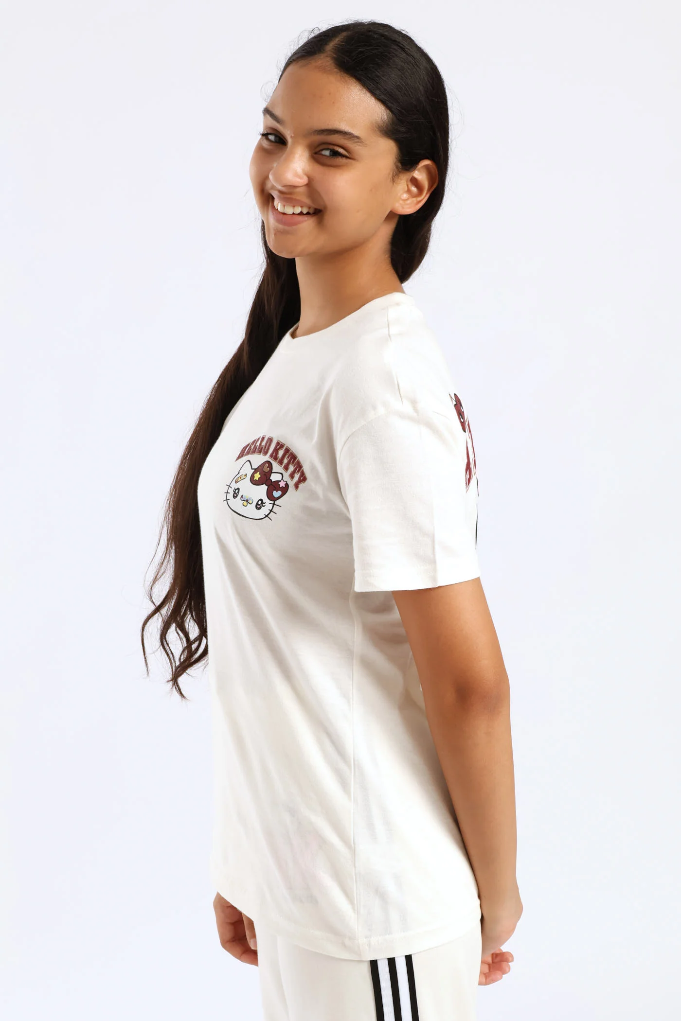 Girls Oversized Tee - Milk - Image 3