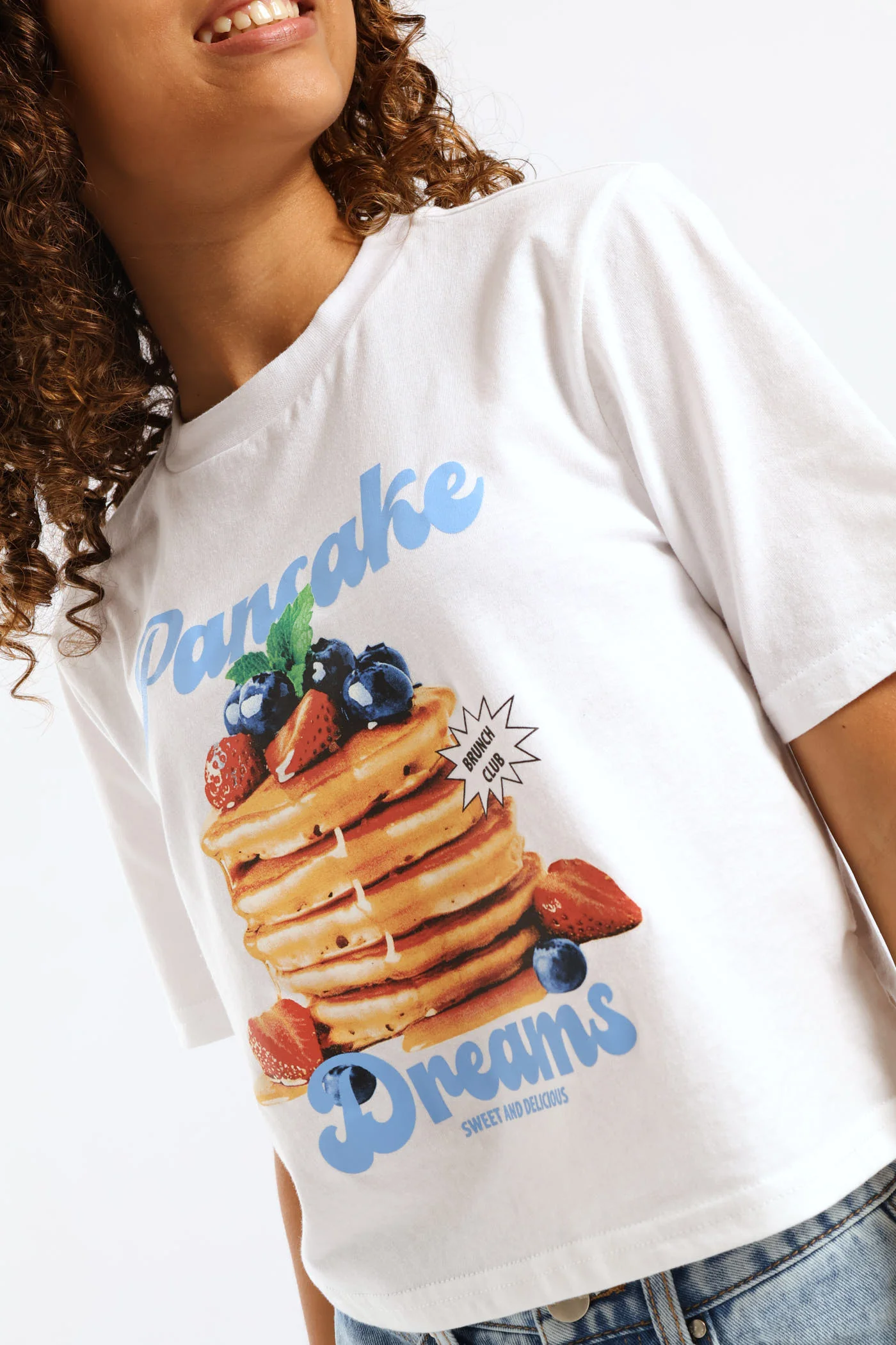 Girls Pancake Dreams Opp Tee - White - Image 5
