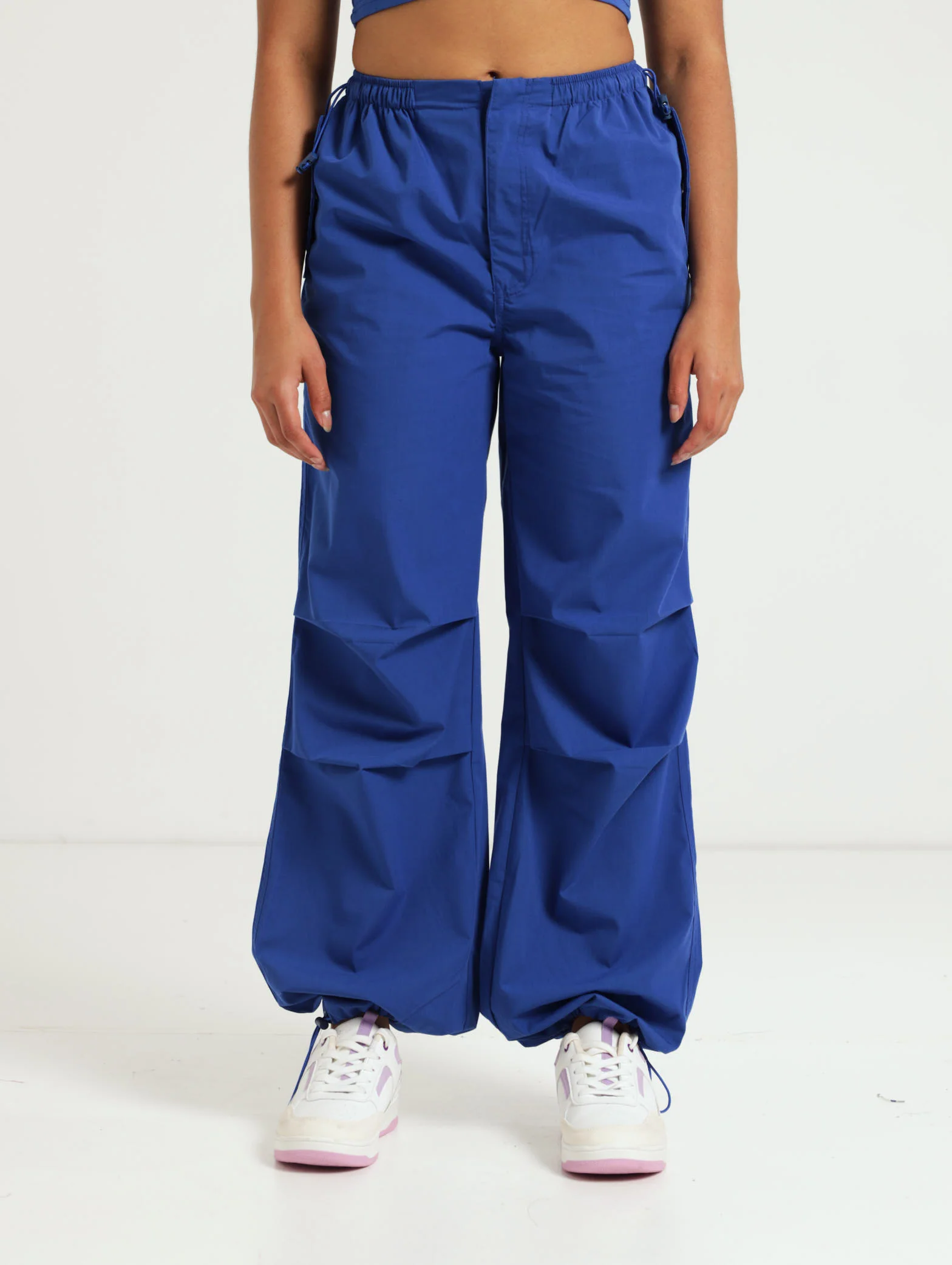 Girls Parachute Pants - Blue - Image 2