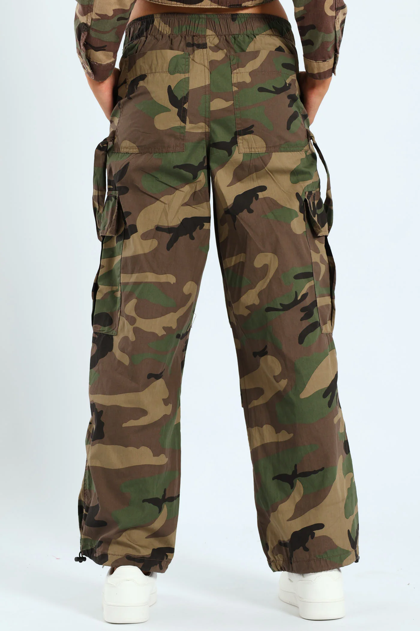 Girls Parachute Pants - Camo - Image 4