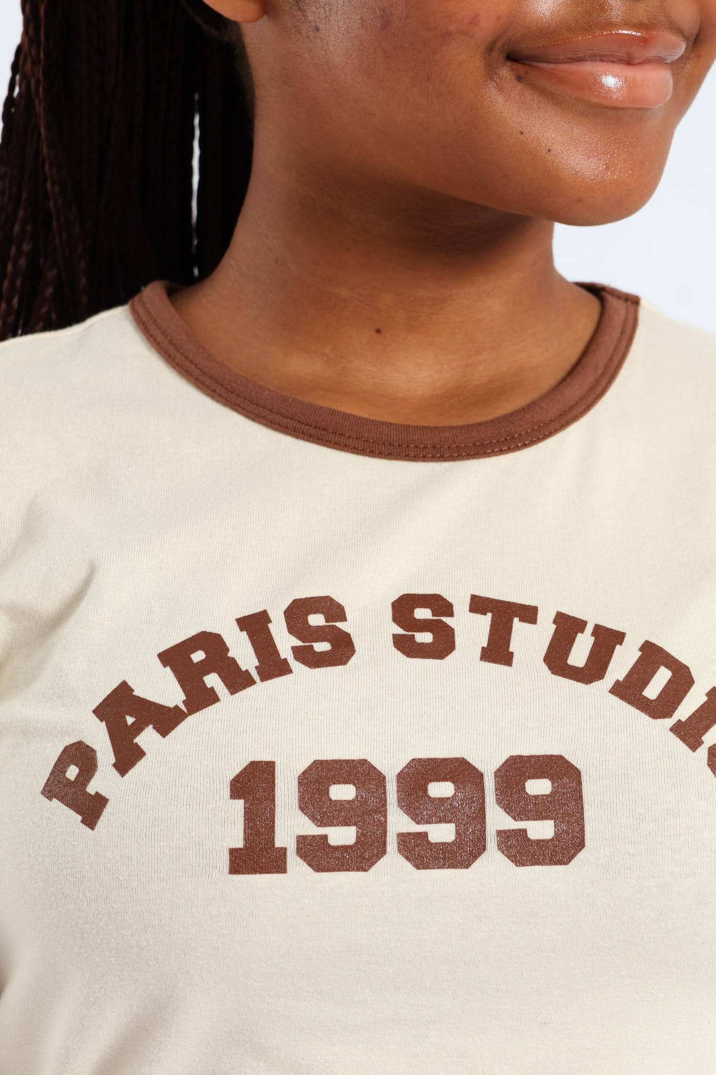 Girls Paris Studio Tee - Stone - Image 4