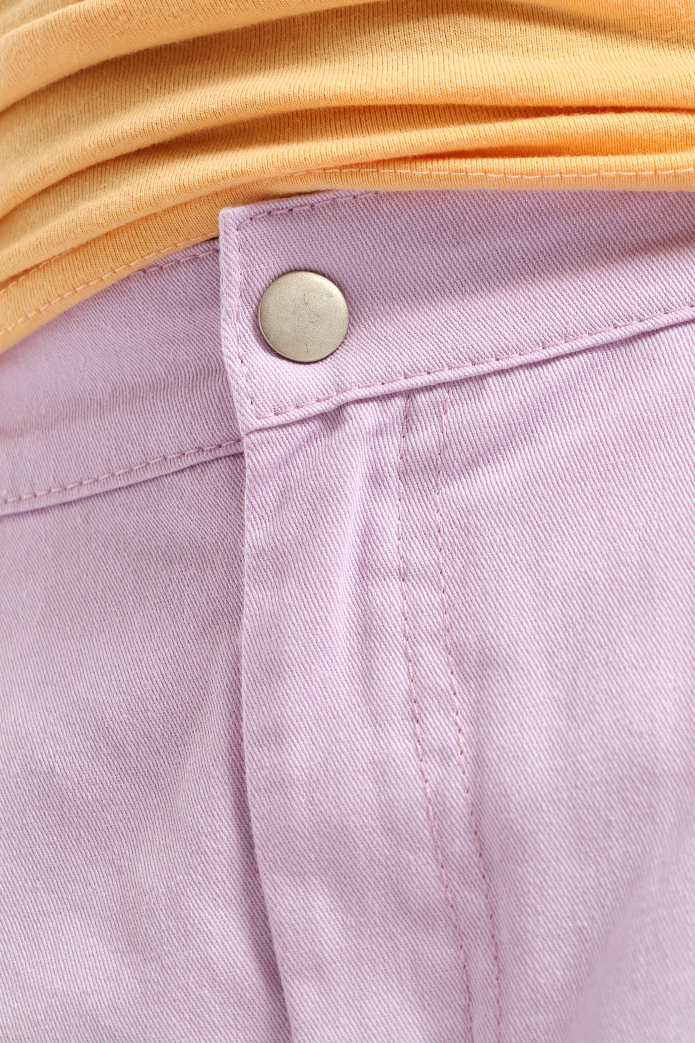 Girls Pastel Coloured Button Short - Lilac - Image 5