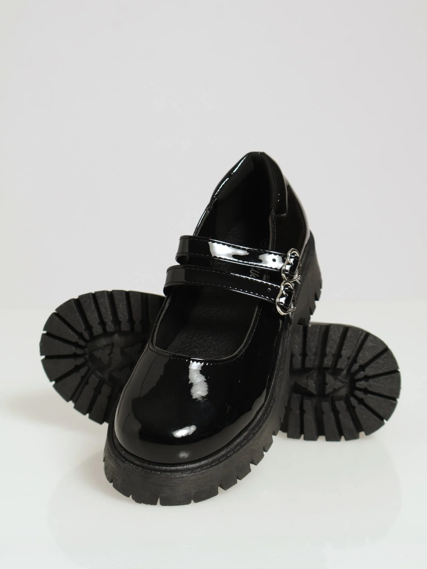Girls Patent Chunky Maryjane - Black - Image 5