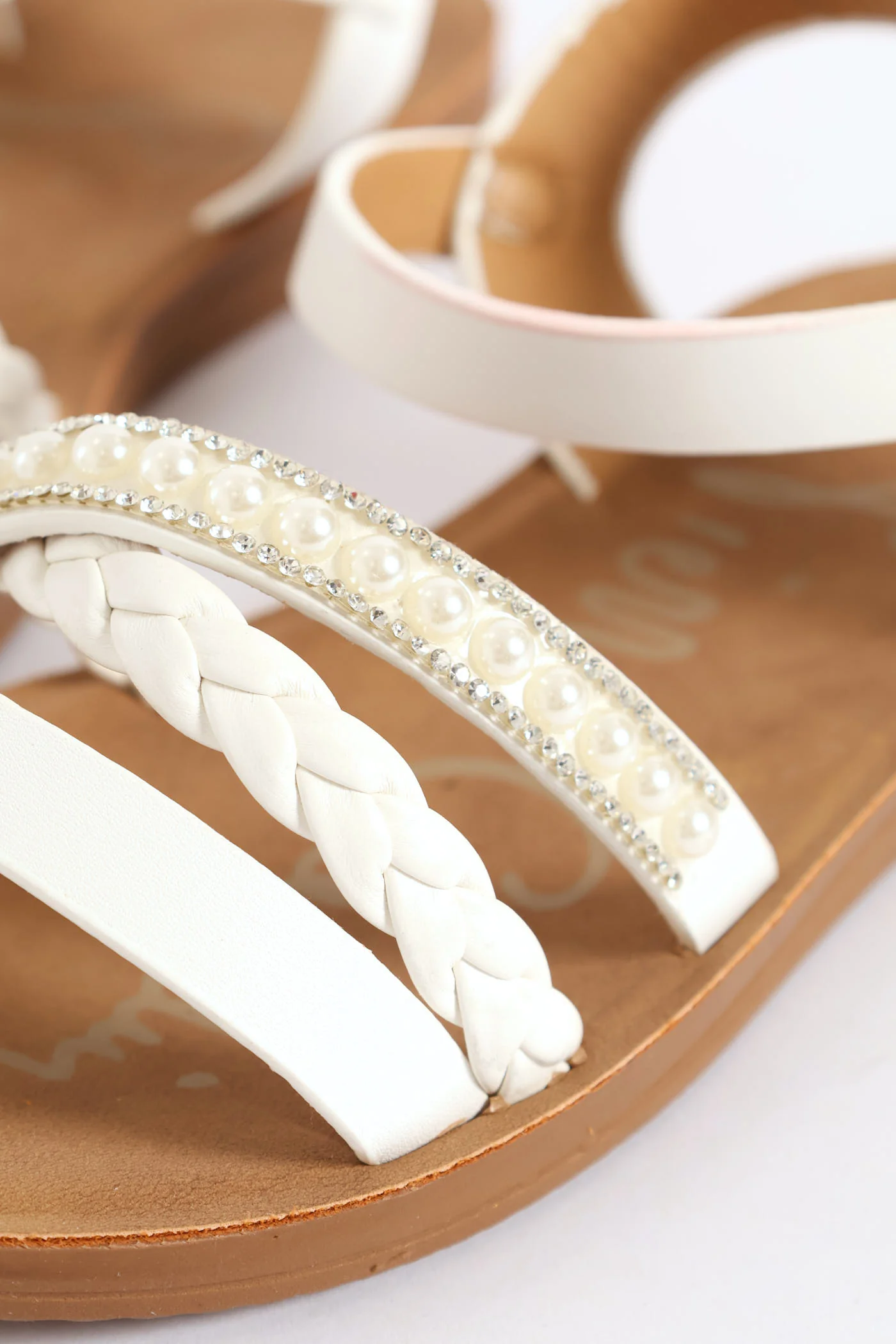 Girls Pearl Comfort Sandal - White - Image 6