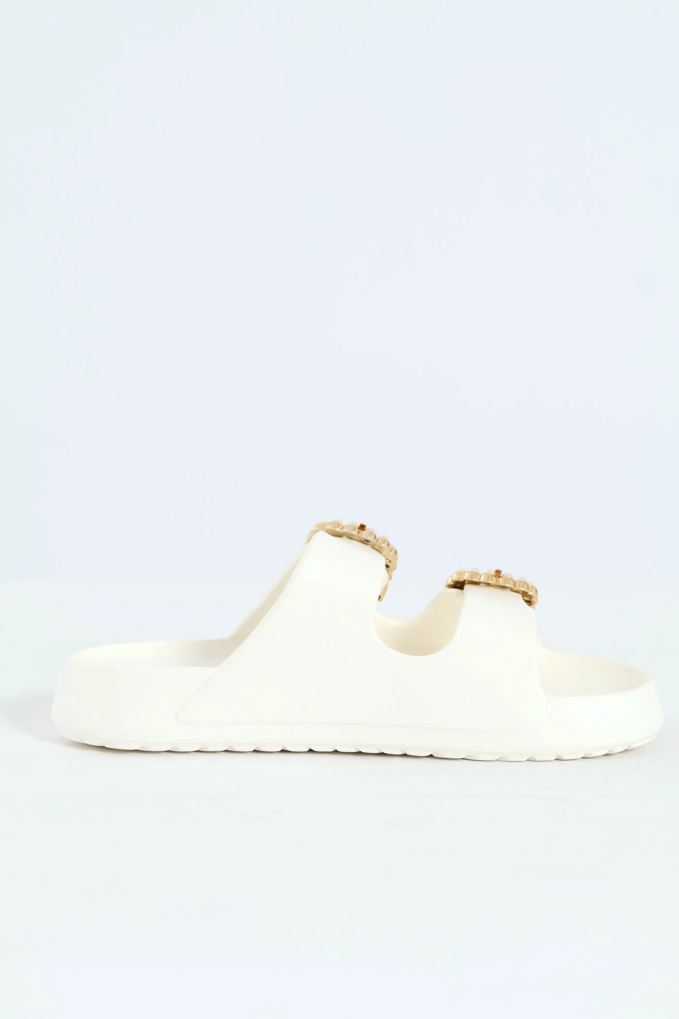 Girls Pearl Moulded Health Sandal - Stone - Image 3