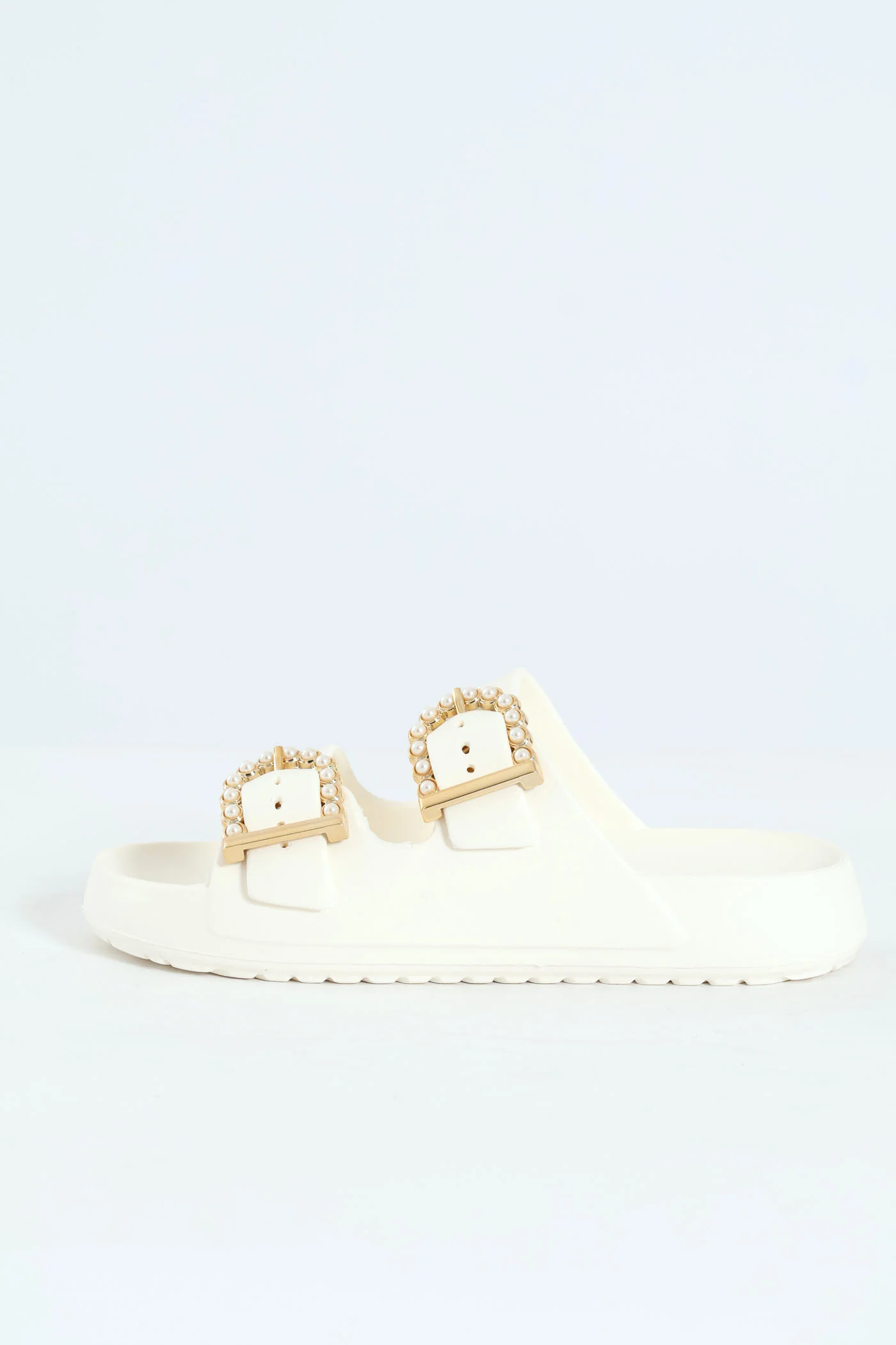 Girls Pearl Moulded Health Sandal - Stone - Image 4
