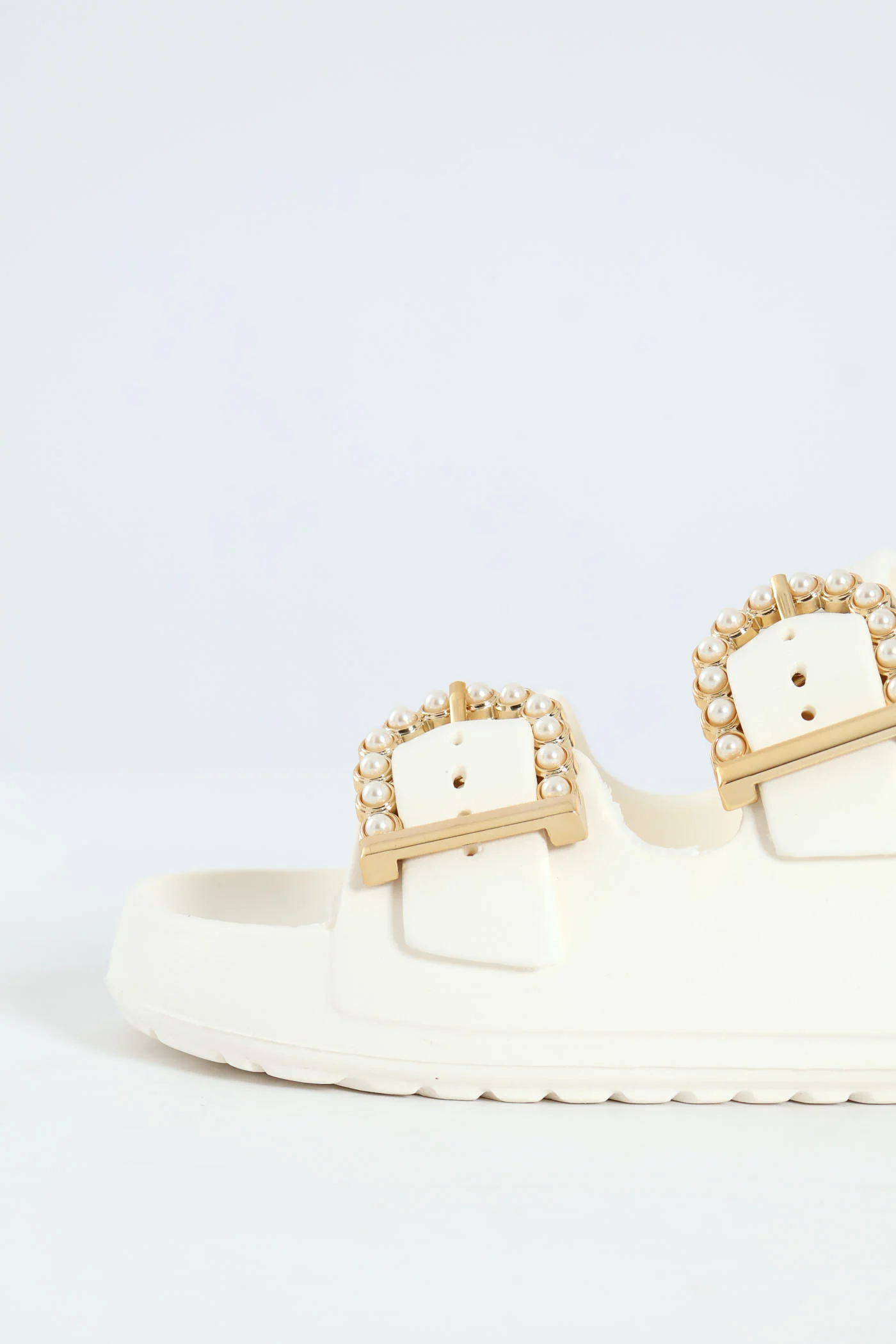 Girls Pearl Moulded Health Sandal - Stone - Image 5