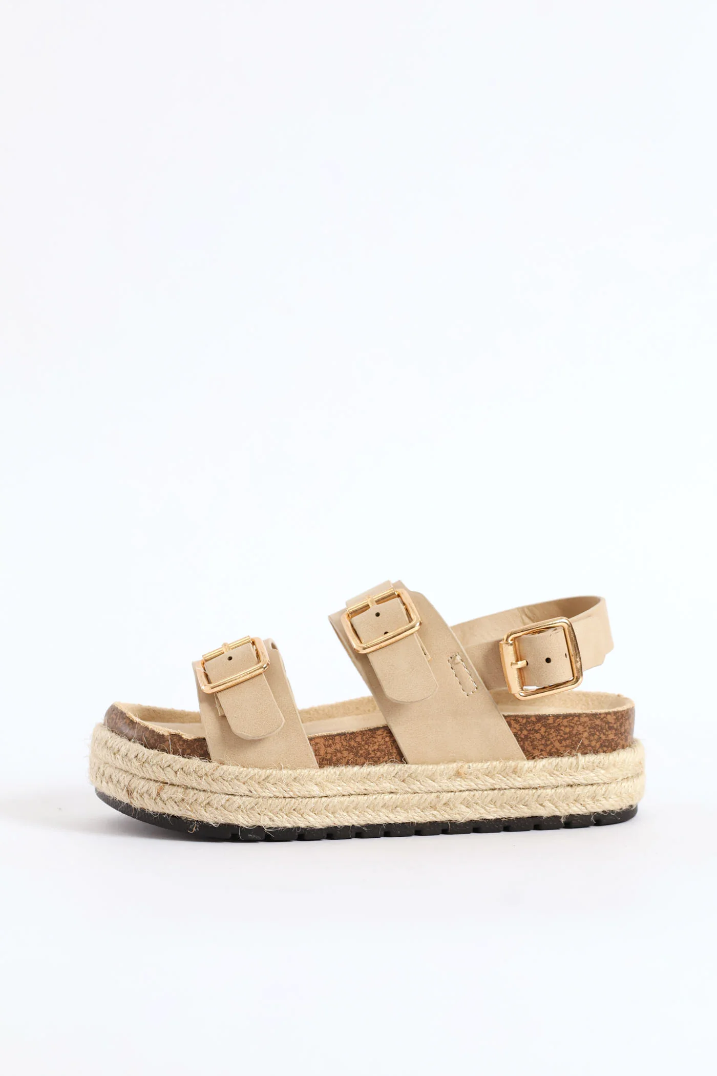 Girls Platform Espadrille Sandal - Taupe - Image 3