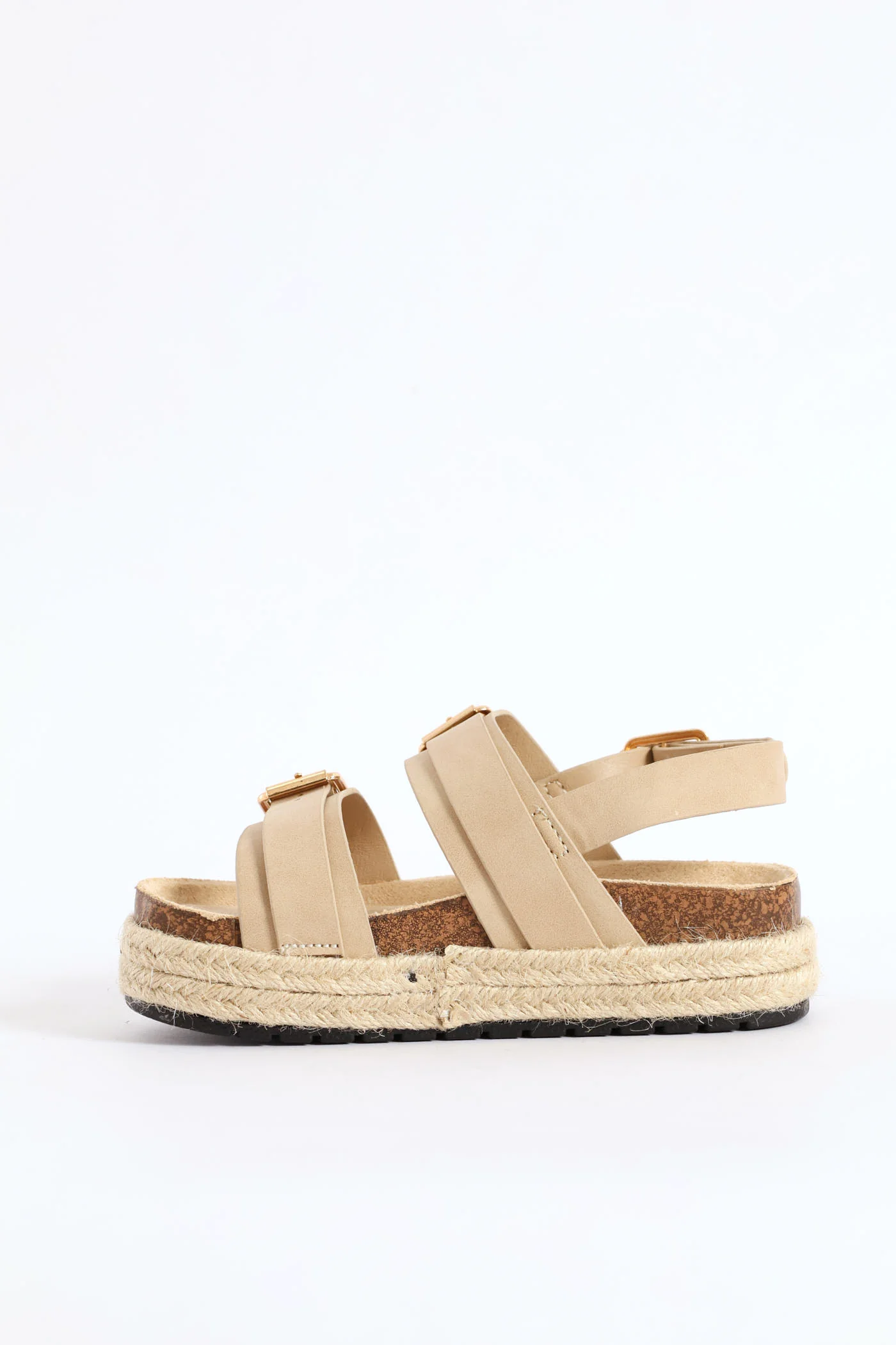 Girls Platform Espadrille Sandal - Taupe - Image 4