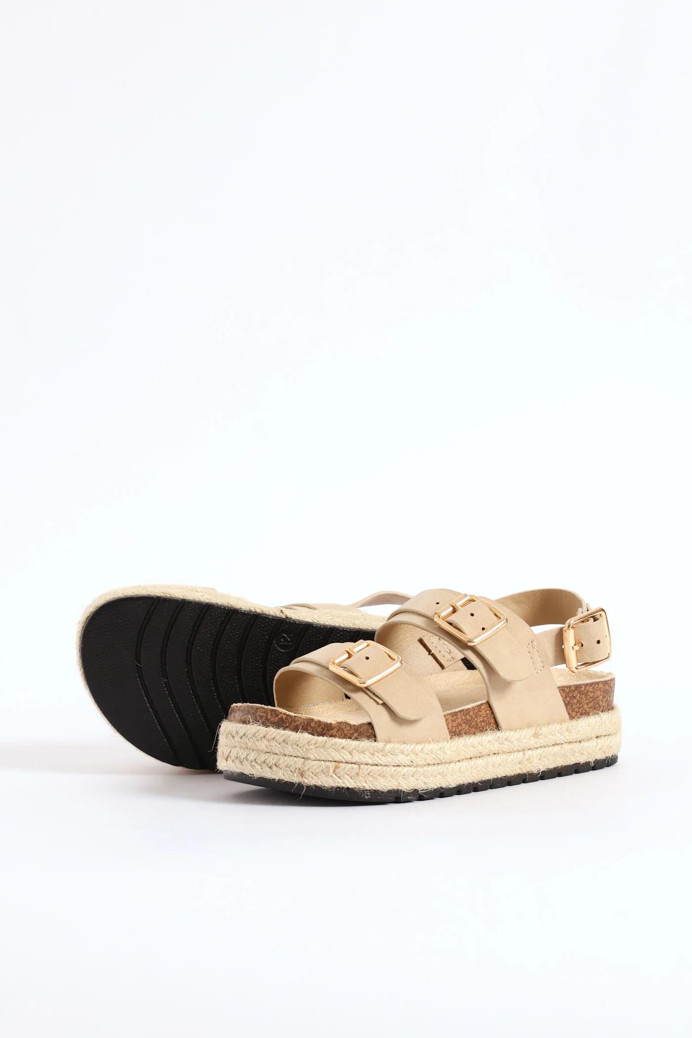 Girls Platform Espadrille Sandal - Taupe - Image 5