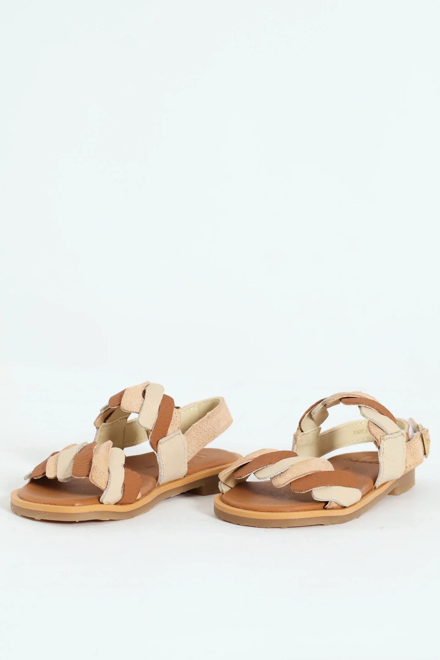 Keedo Girls Pleated Genuine Leather Sandal - Image 3
