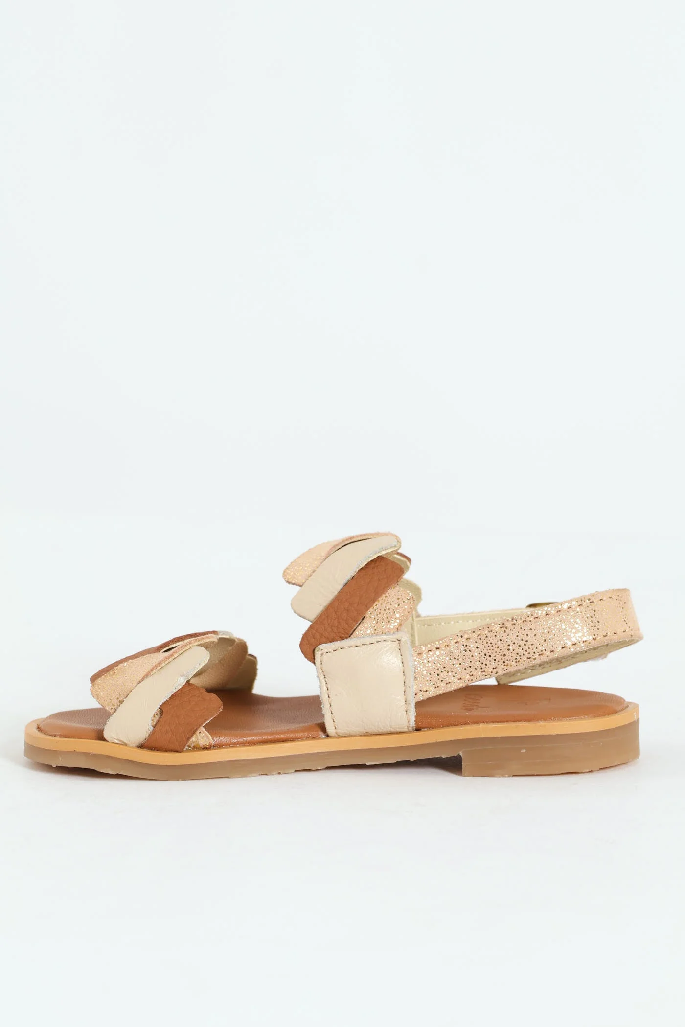 Keedo Girls Pleated Genuine Leather Sandal - Image 4