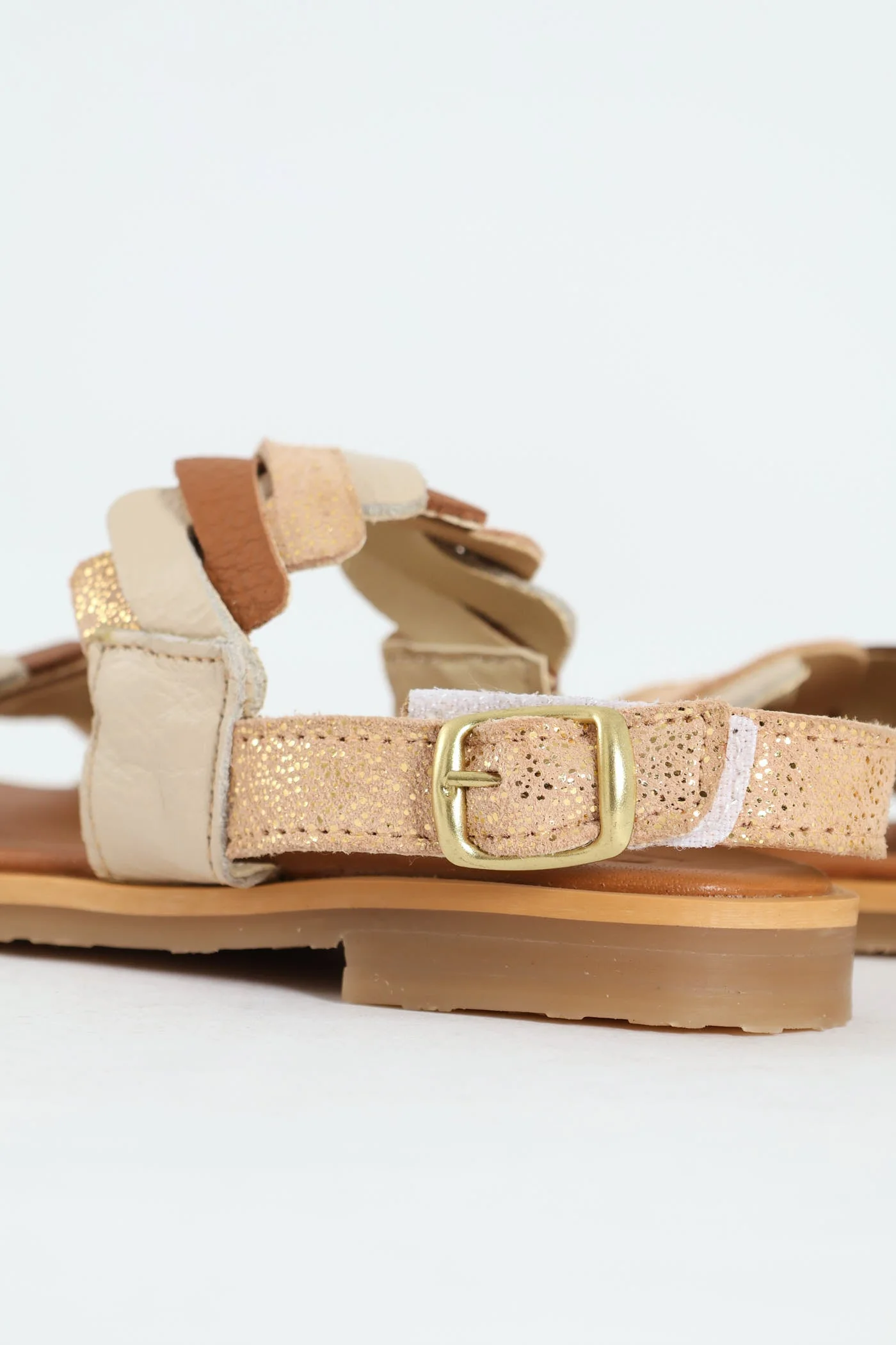 Keedo Girls Pleated Genuine Leather Sandal - Image 5
