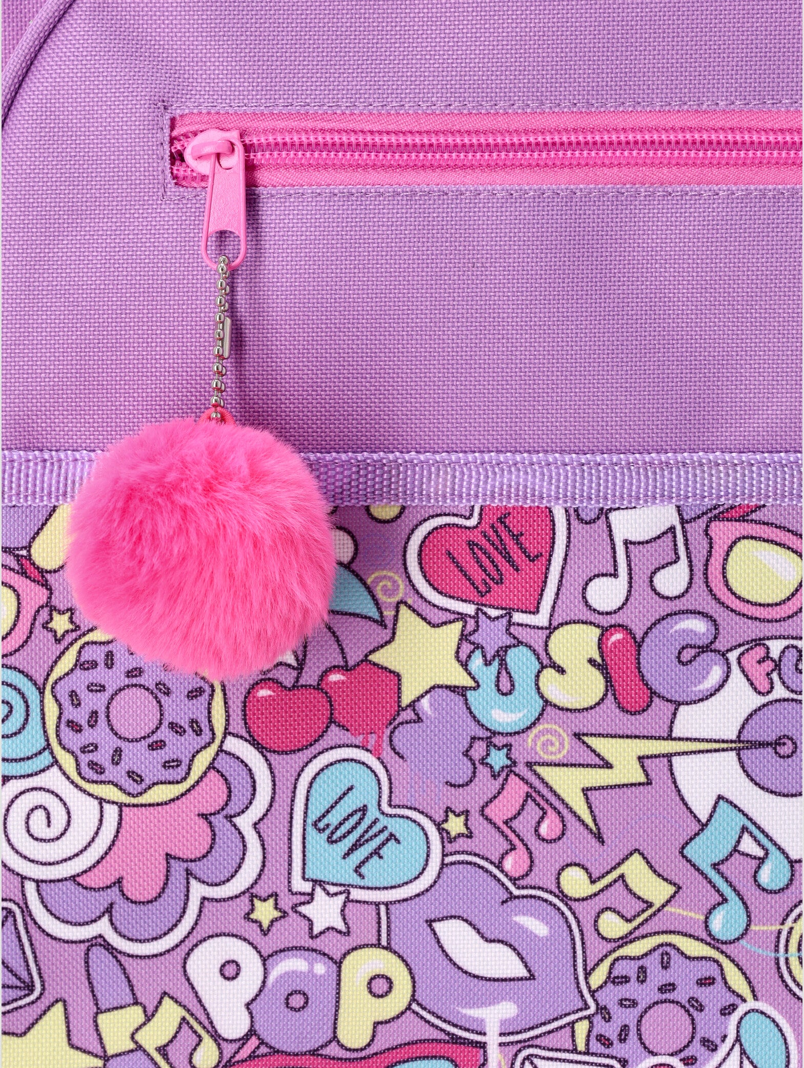 Girls Pop Print Backpack - Lilac - Image 4