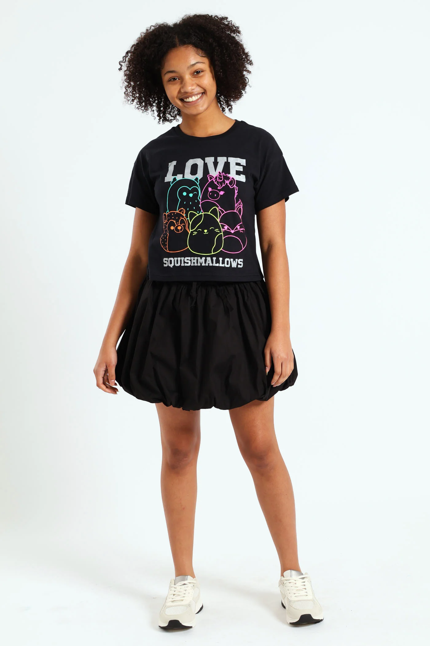 Girls Poplin Ballon Skirt - Black - Image 4