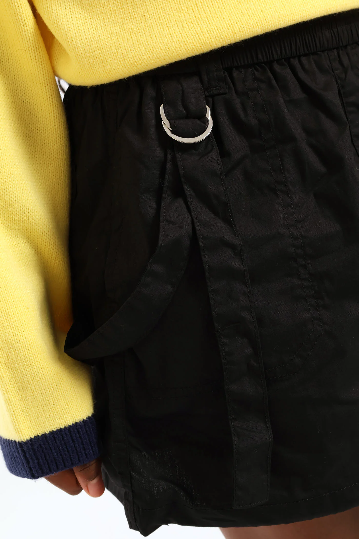 Girls Poplin Cargo Skirt - Black - Image 5