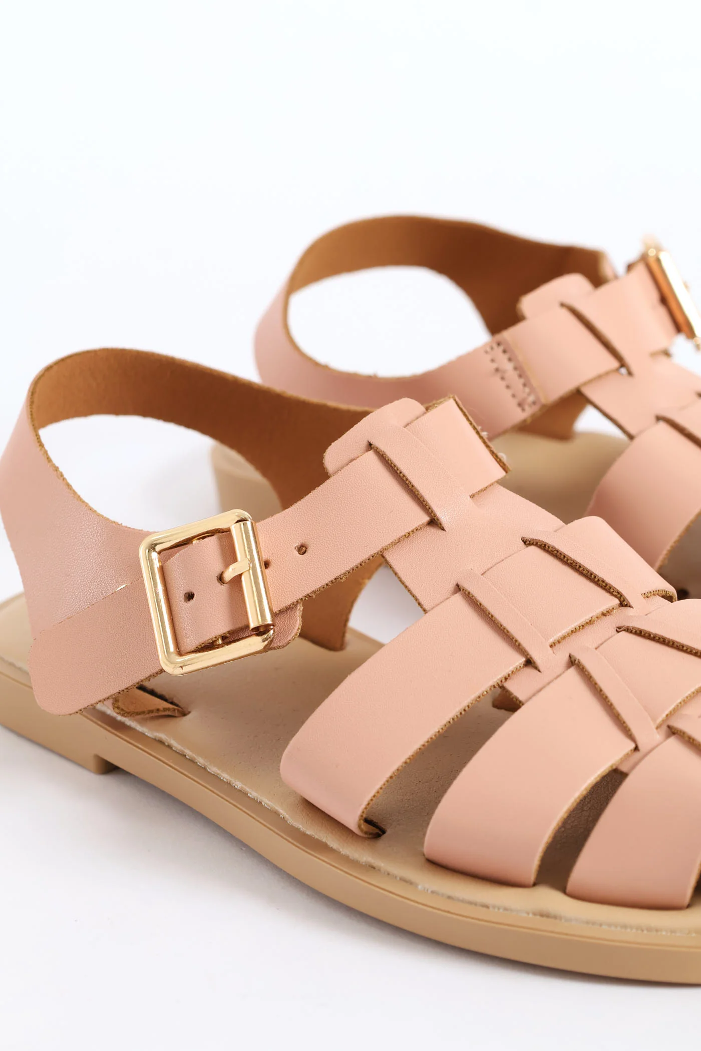 Girls Pu Fisherman Sandal - Blush - Image 2