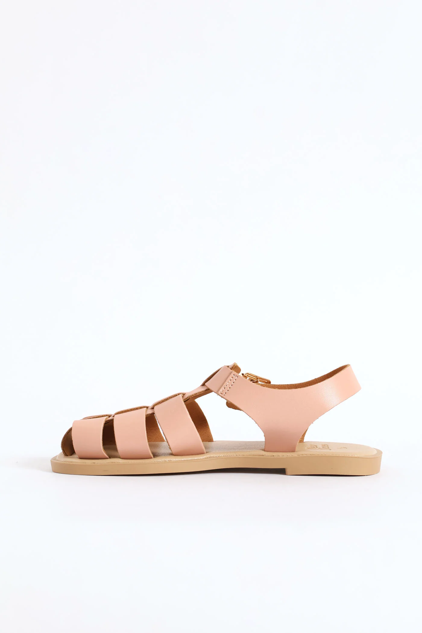 Girls Pu Fisherman Sandal - Blush - Image 3