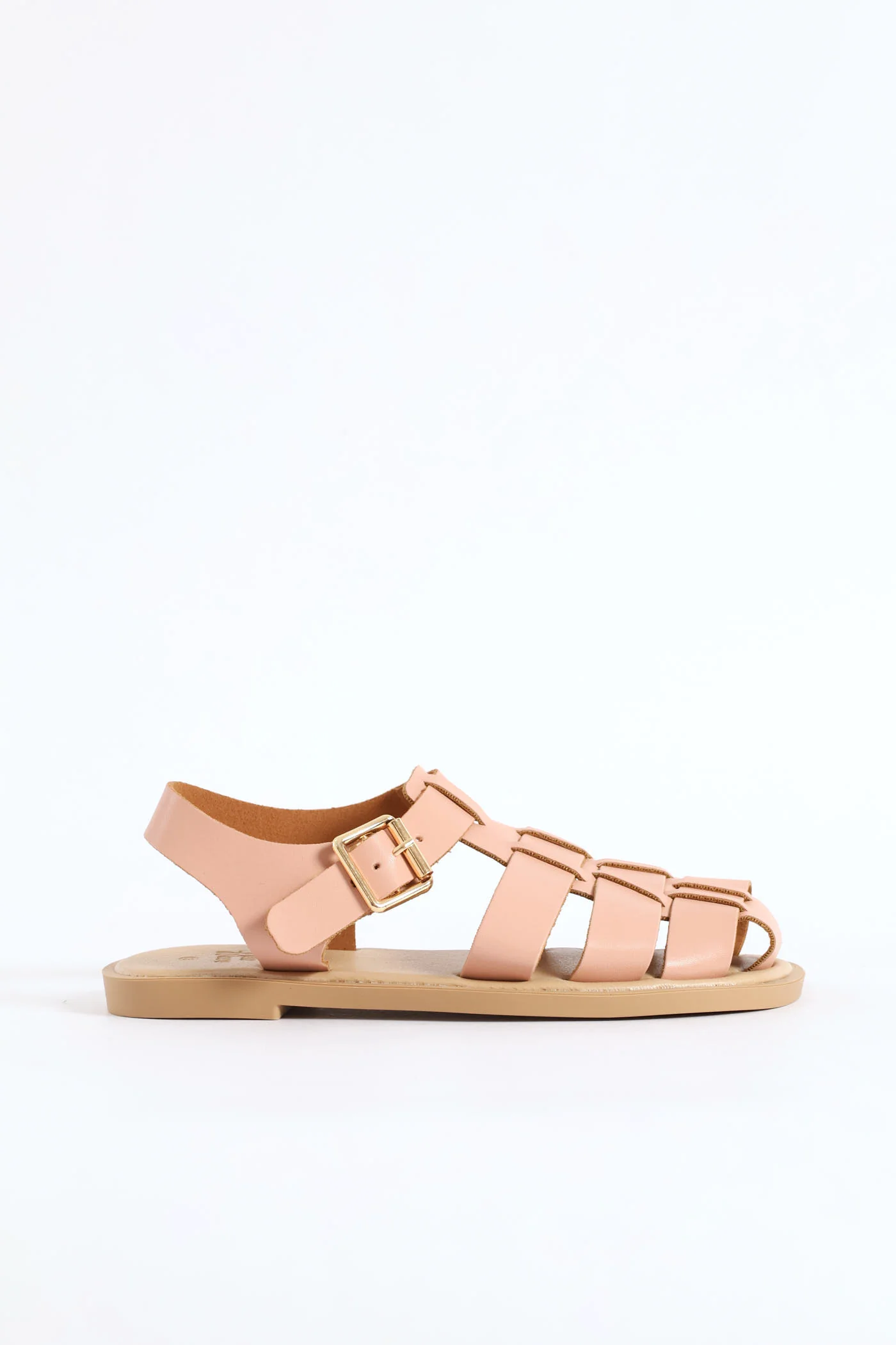 Girls Pu Fisherman Sandal - Blush - Image 4