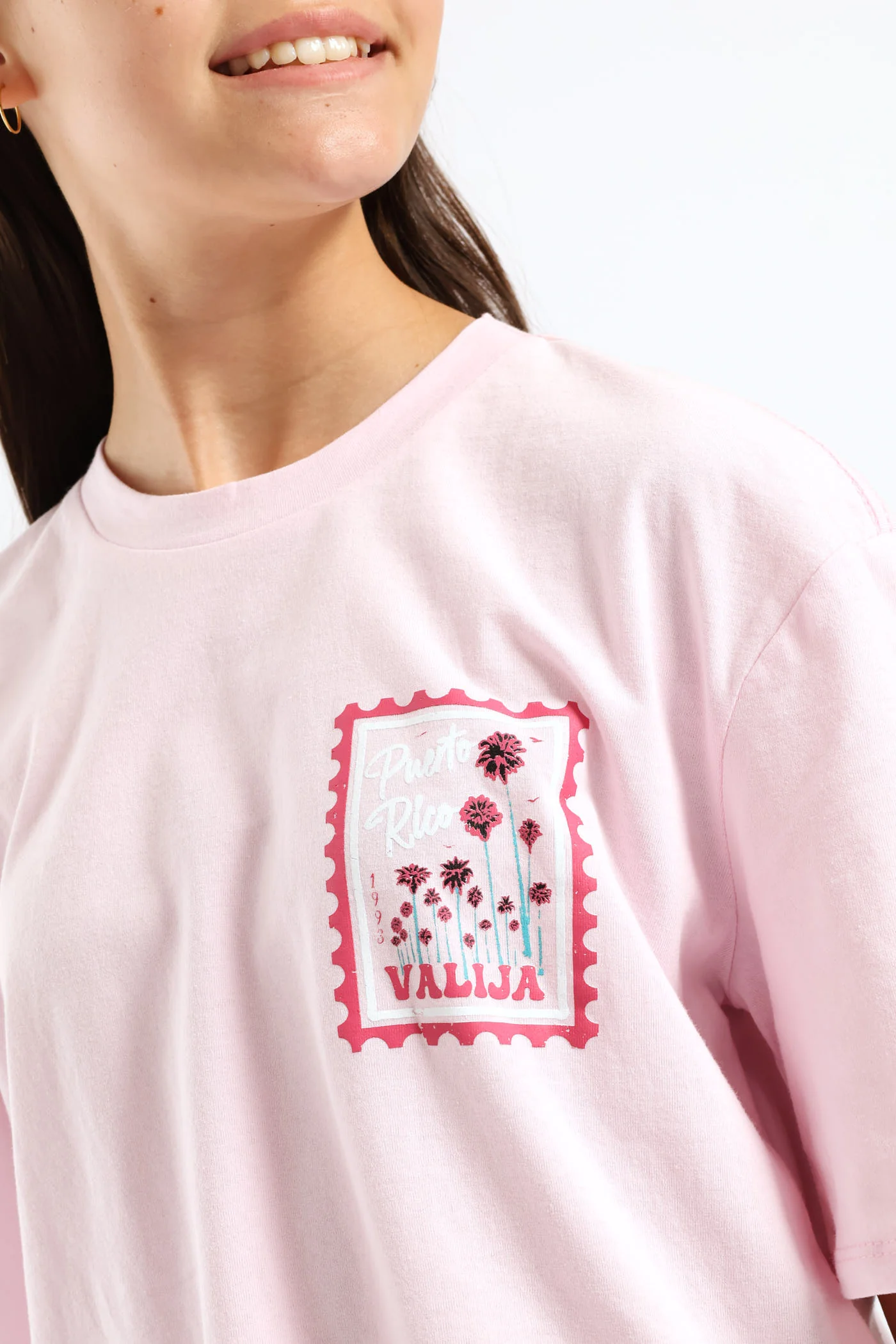 Girls Puerto Rico Boxy Tee - Pink - Image 2