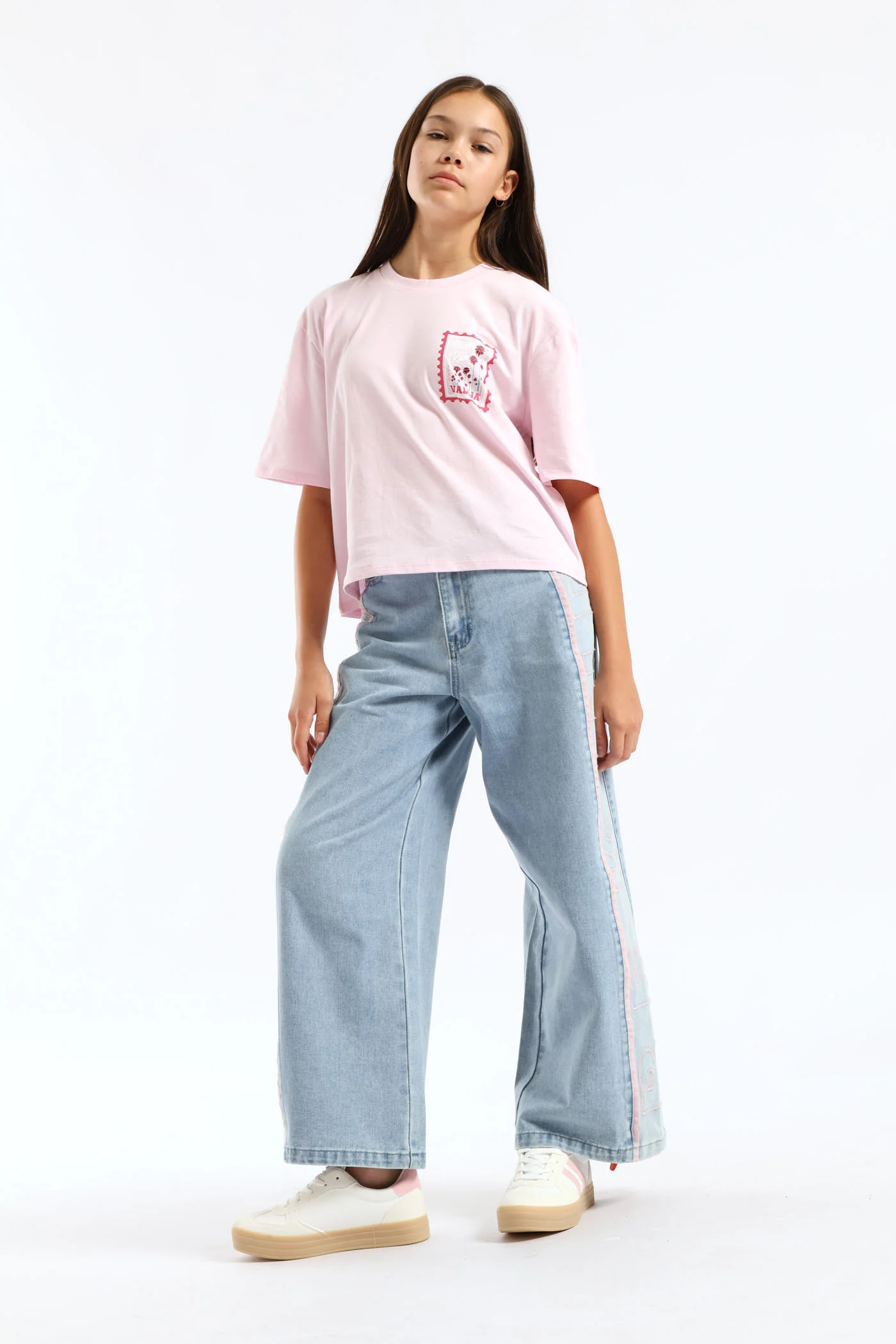 Girls Puerto Rico Boxy Tee - Pink - Image 3