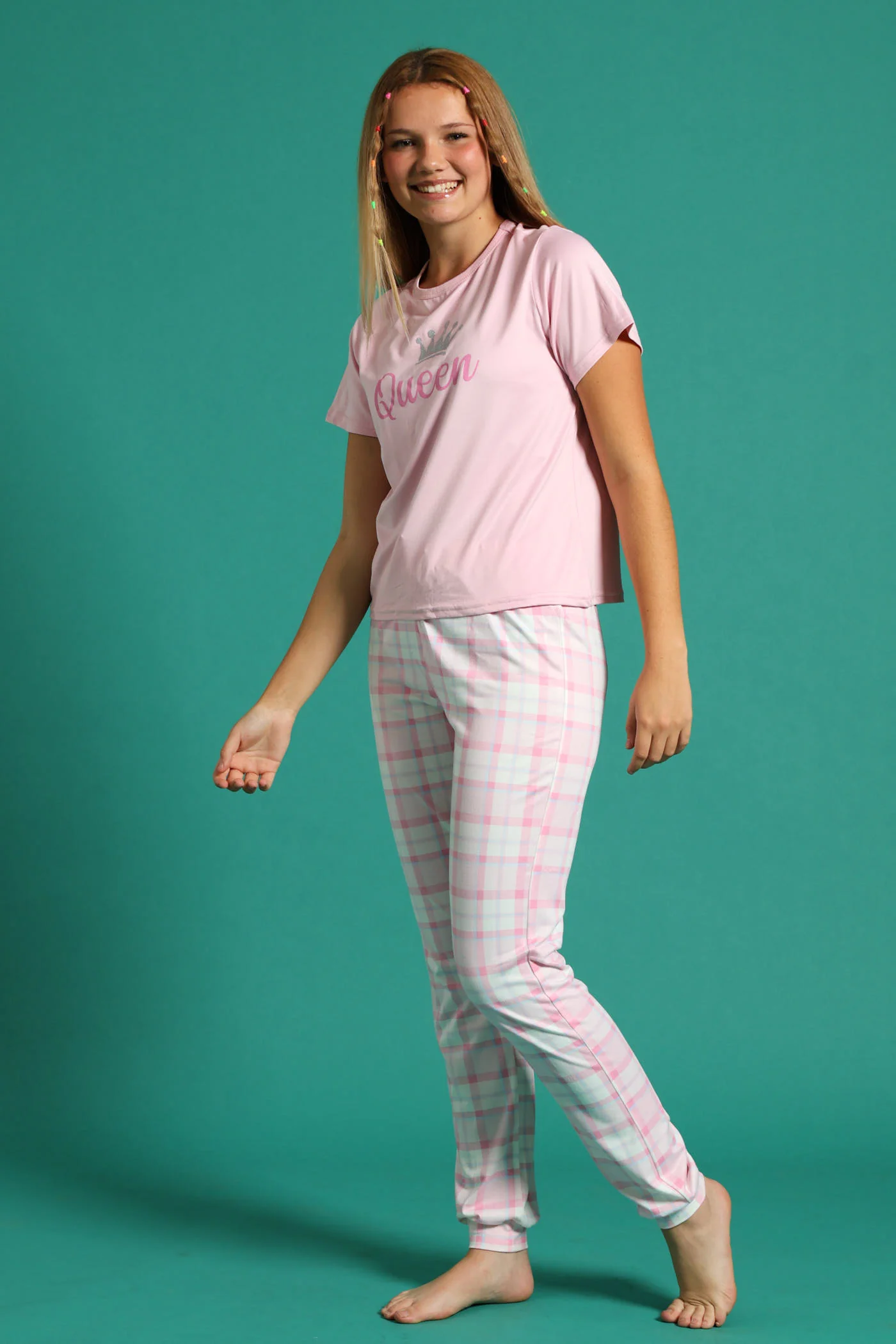 Girls Queen Long Bottom Set - Pink - Image 3