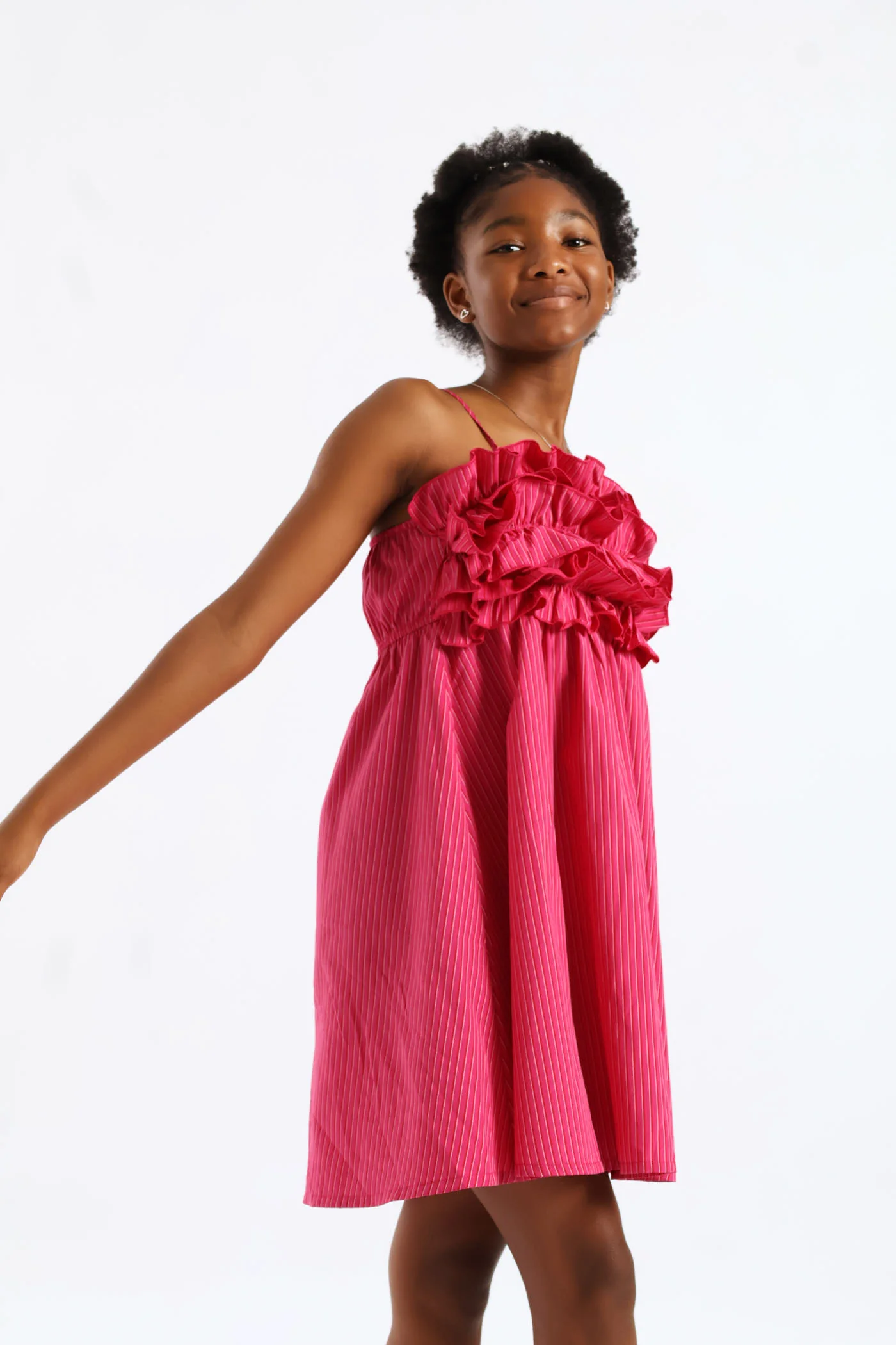 Girls Rara Bodice Dress - Magenta - Image 4