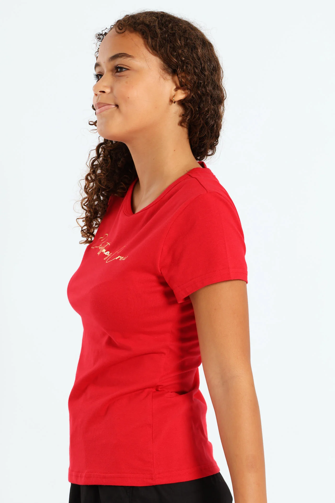 Girls Regular Fit Christmas Tee - Red - Image 2