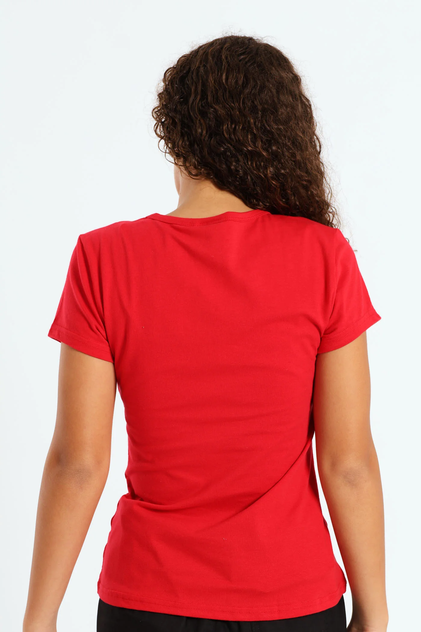 Girls Regular Fit Christmas Tee - Red - Image 3
