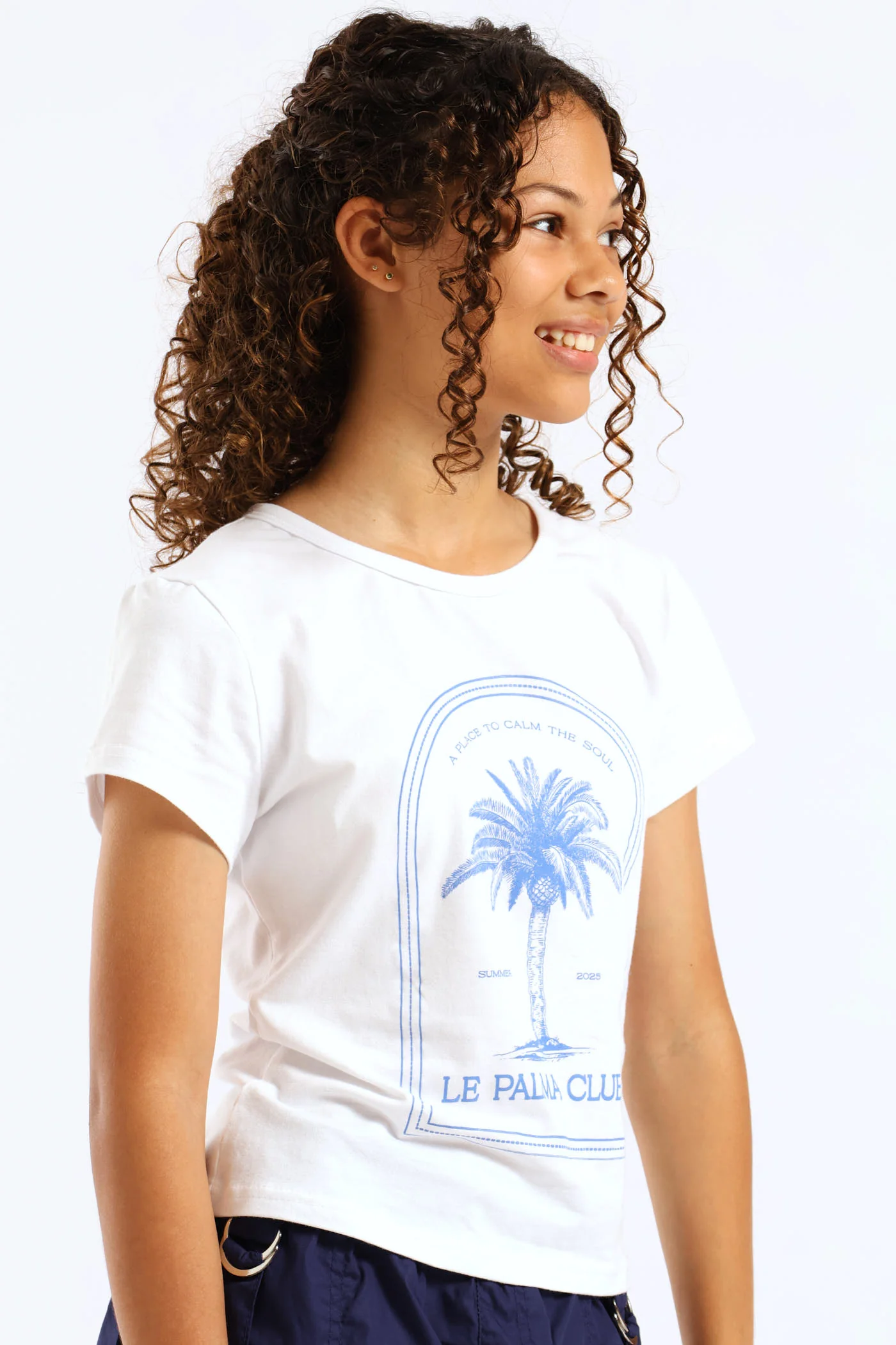 Girls Regular Le Palma Club Tee - White - Image 3