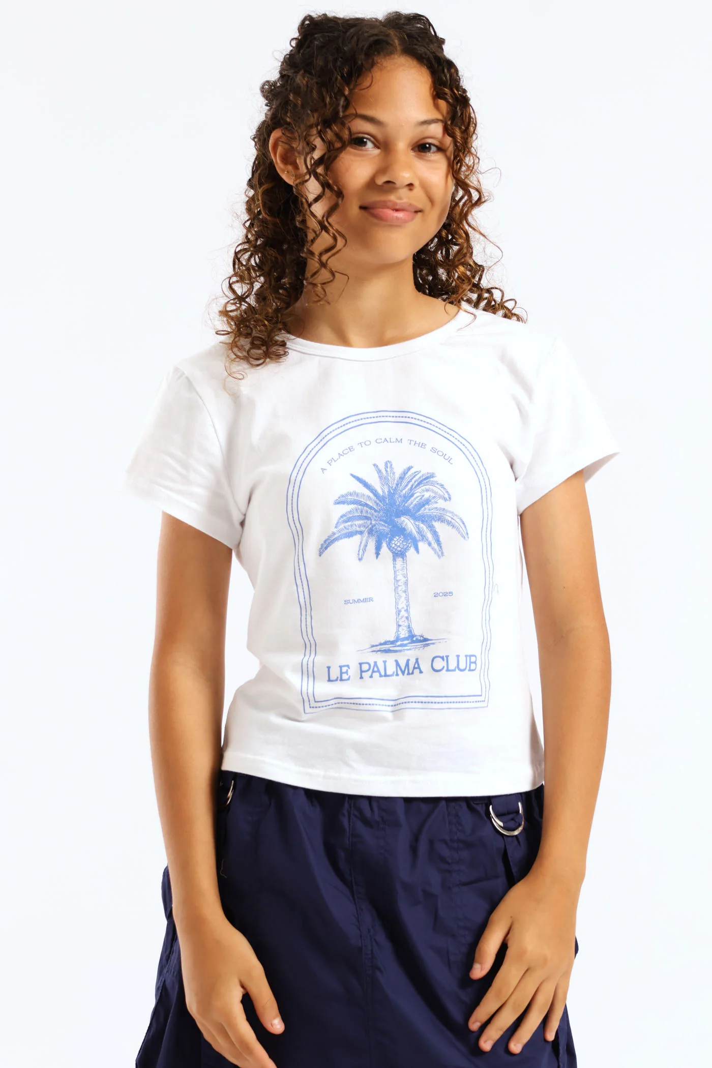 Girls Regular Le Palma Club Tee - White - Image 5
