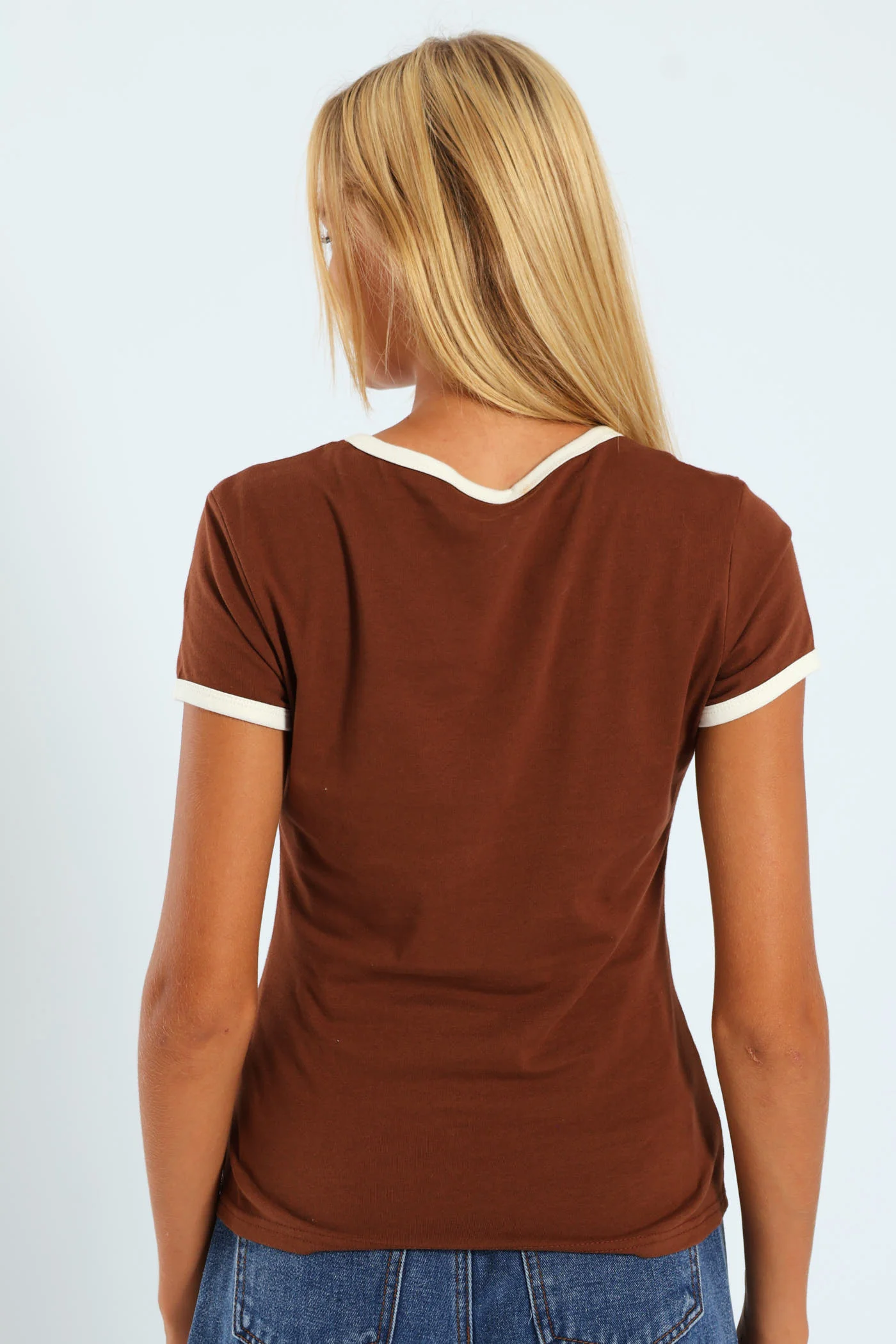 Girls Regular Tee - Brown - Image 3