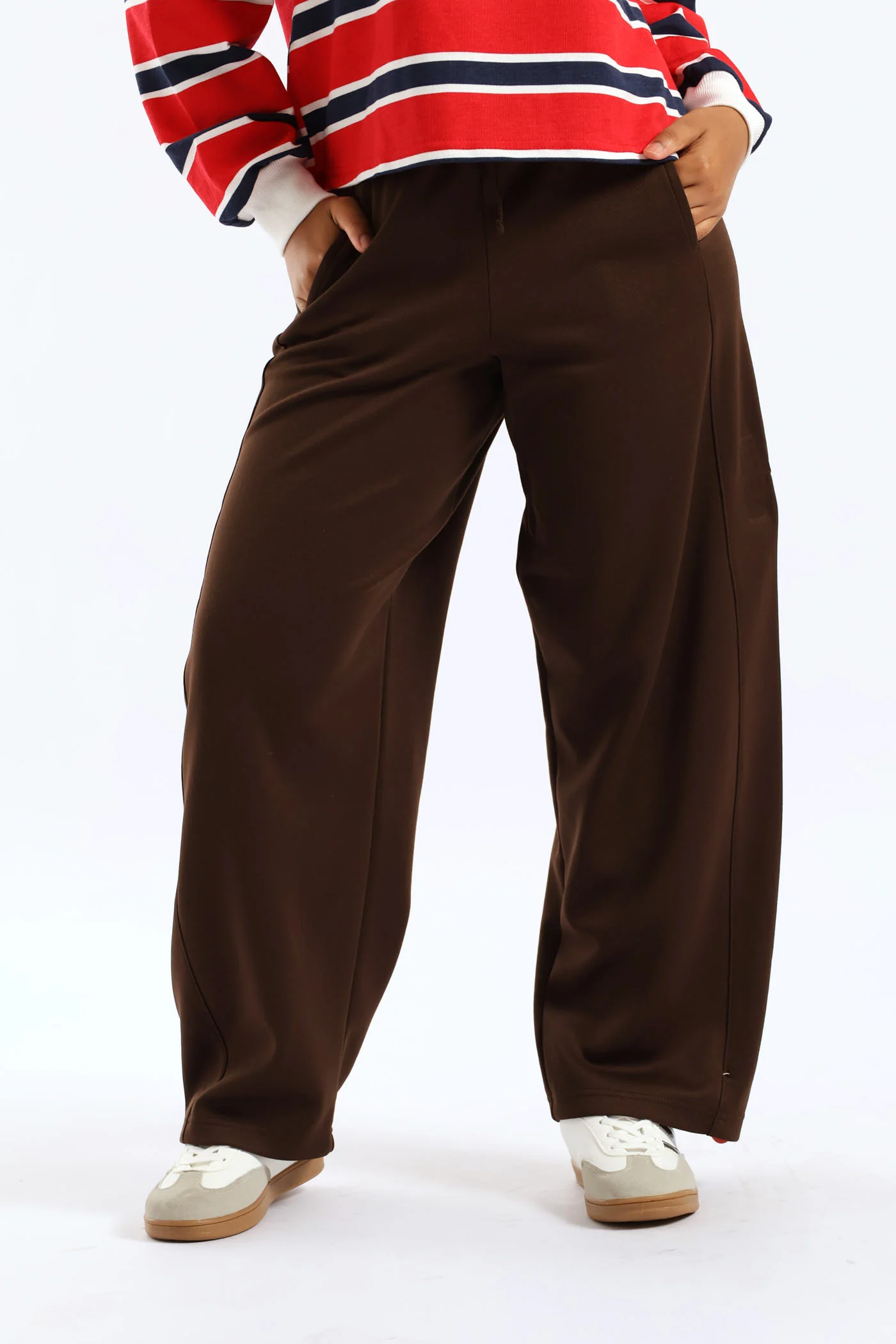 Girls Relaxed Trackpants - Brown - Image 2