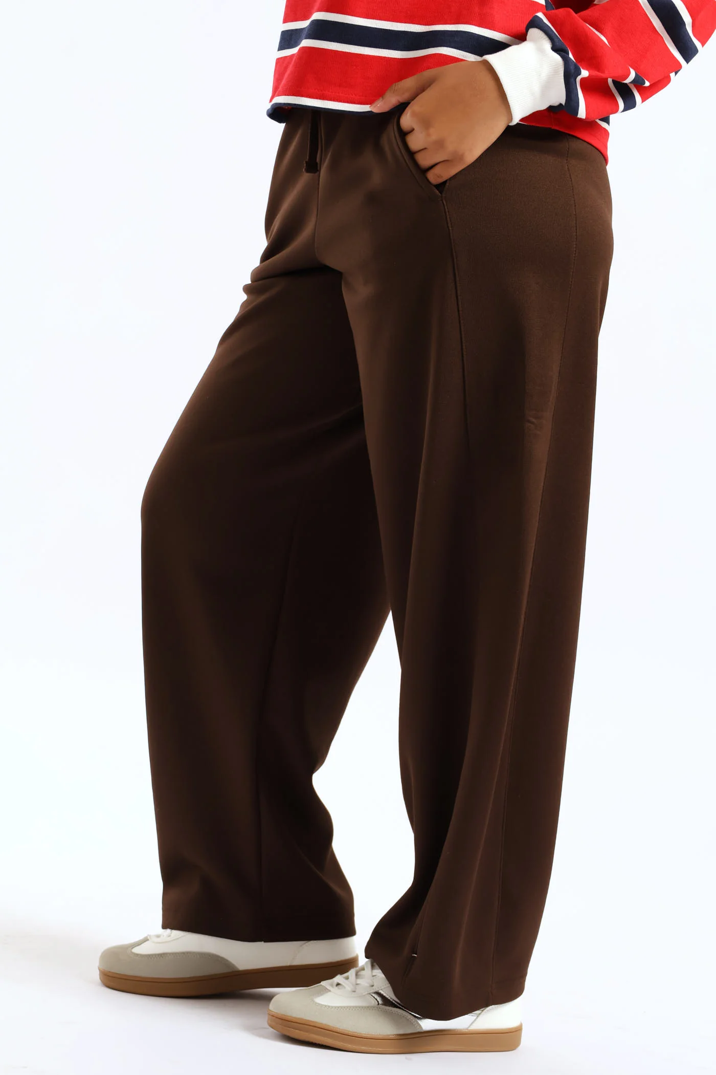 Girls Relaxed Trackpants - Brown - Image 3