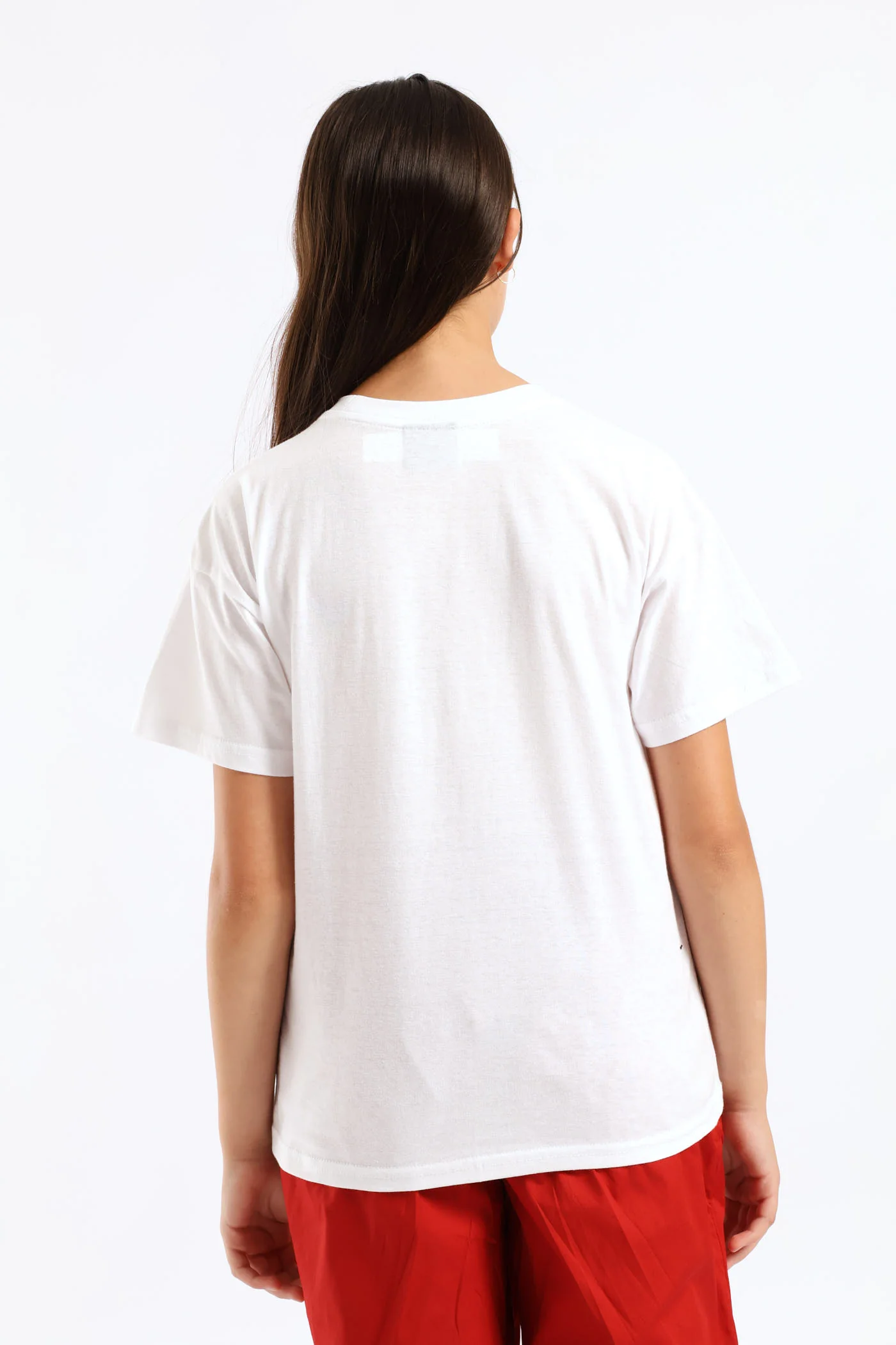 Girls Reverse Sequin Heart Top - White - Image 3