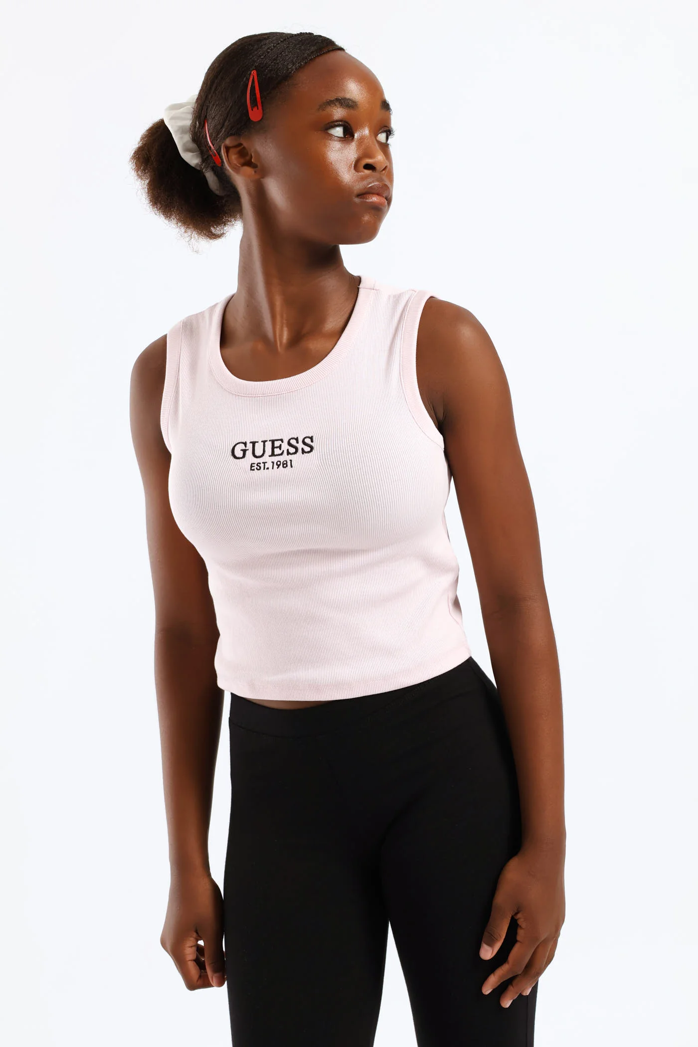 Girls Rib Midi Vest - Pink - Image 3