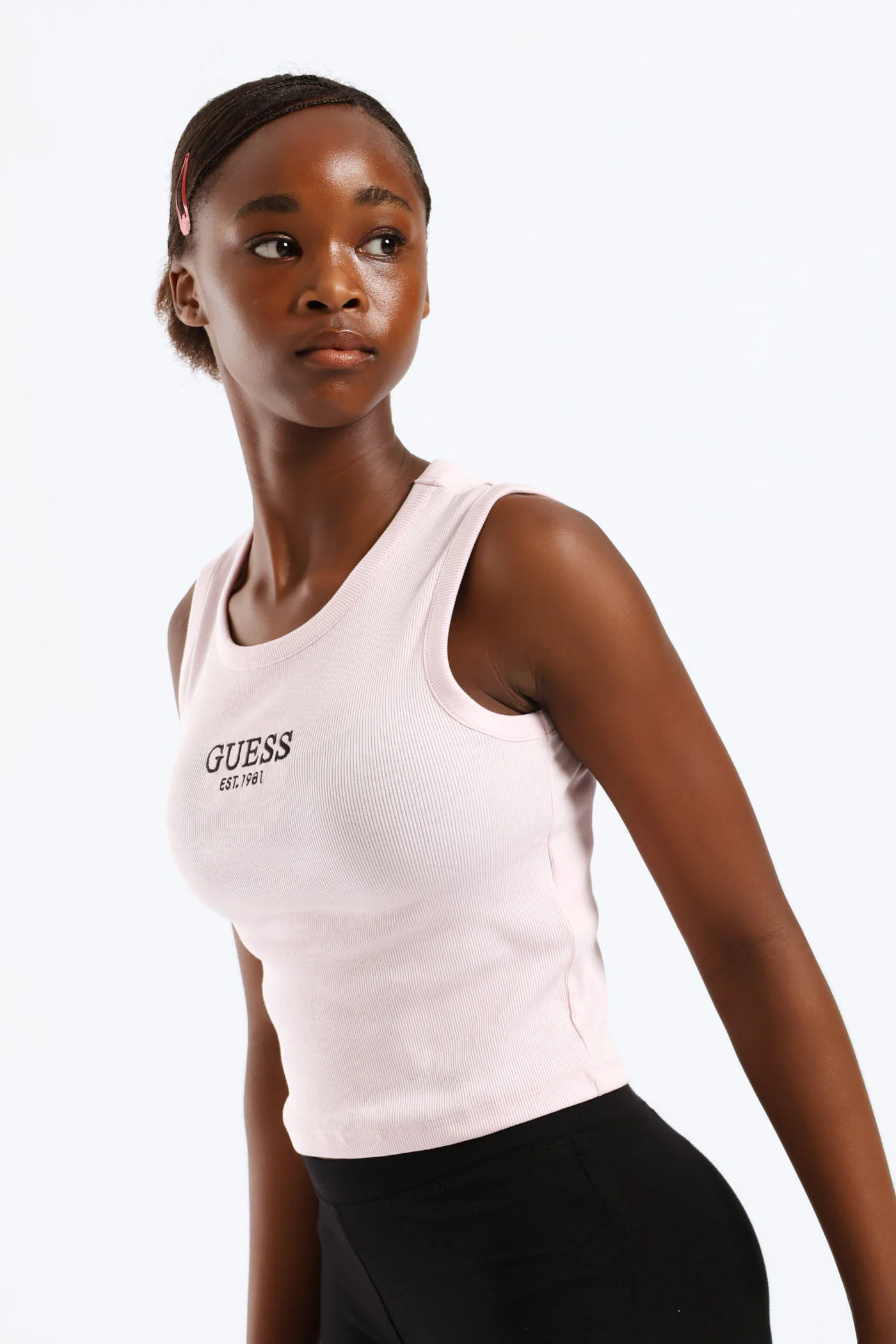 Girls Rib Midi Vest - Pink - Image 4