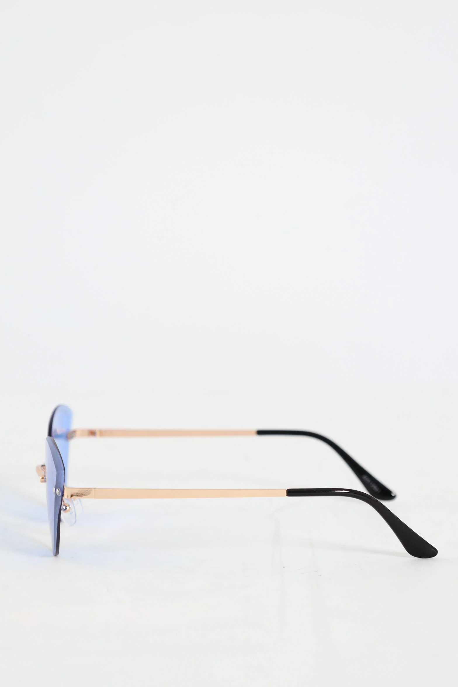 Girls Rimless Cateye Sunnies - Blue - Image 2