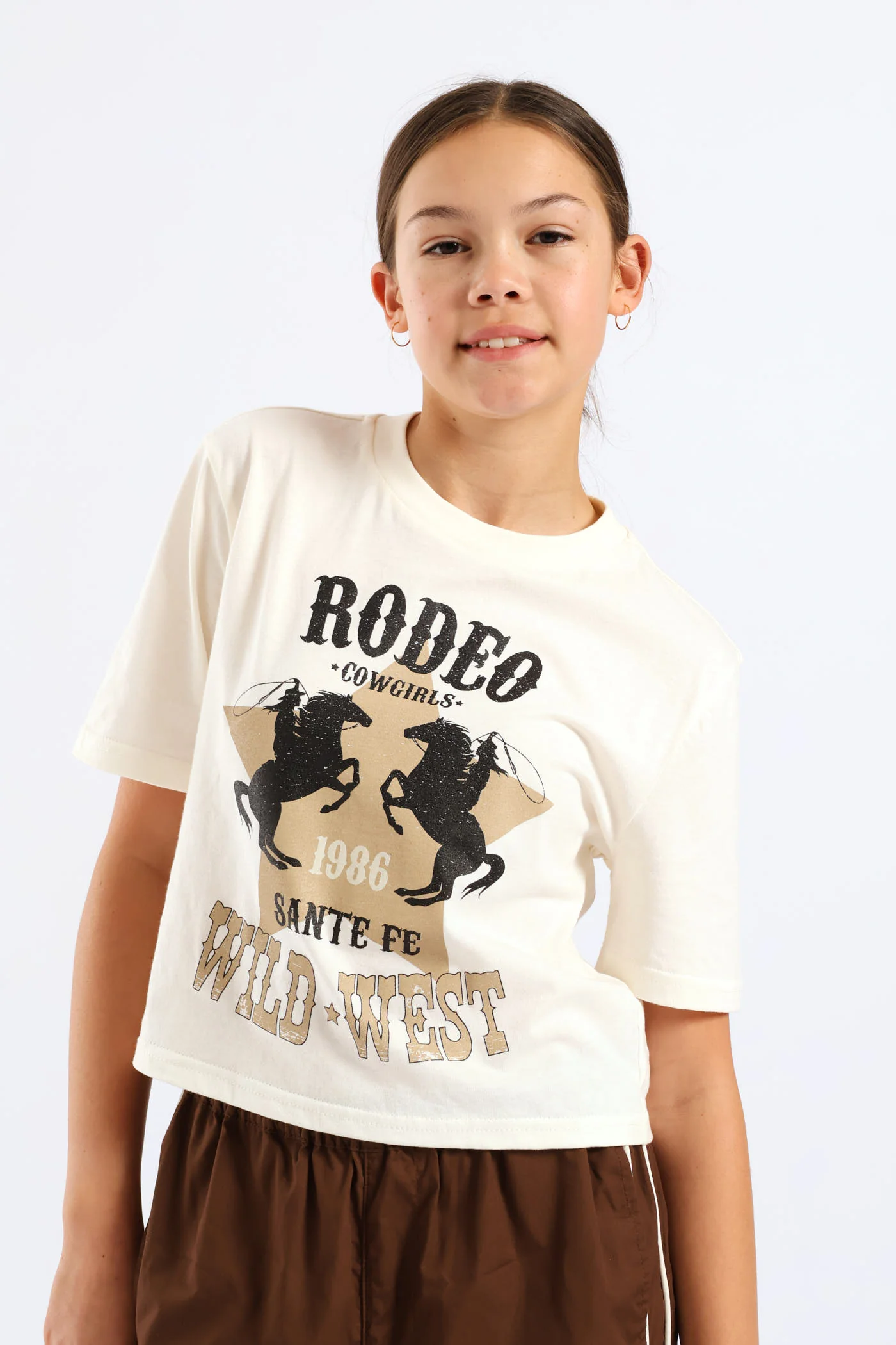 Girls Rodeo Regular Tee - Cream - Image 2